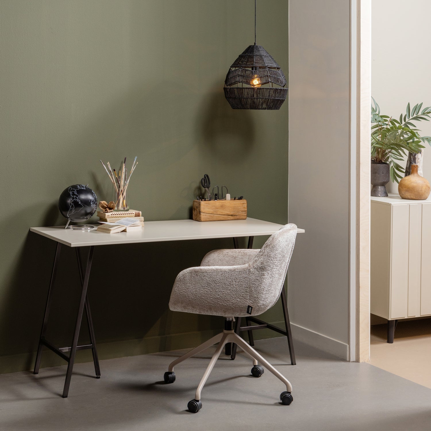 Morros beige office chair