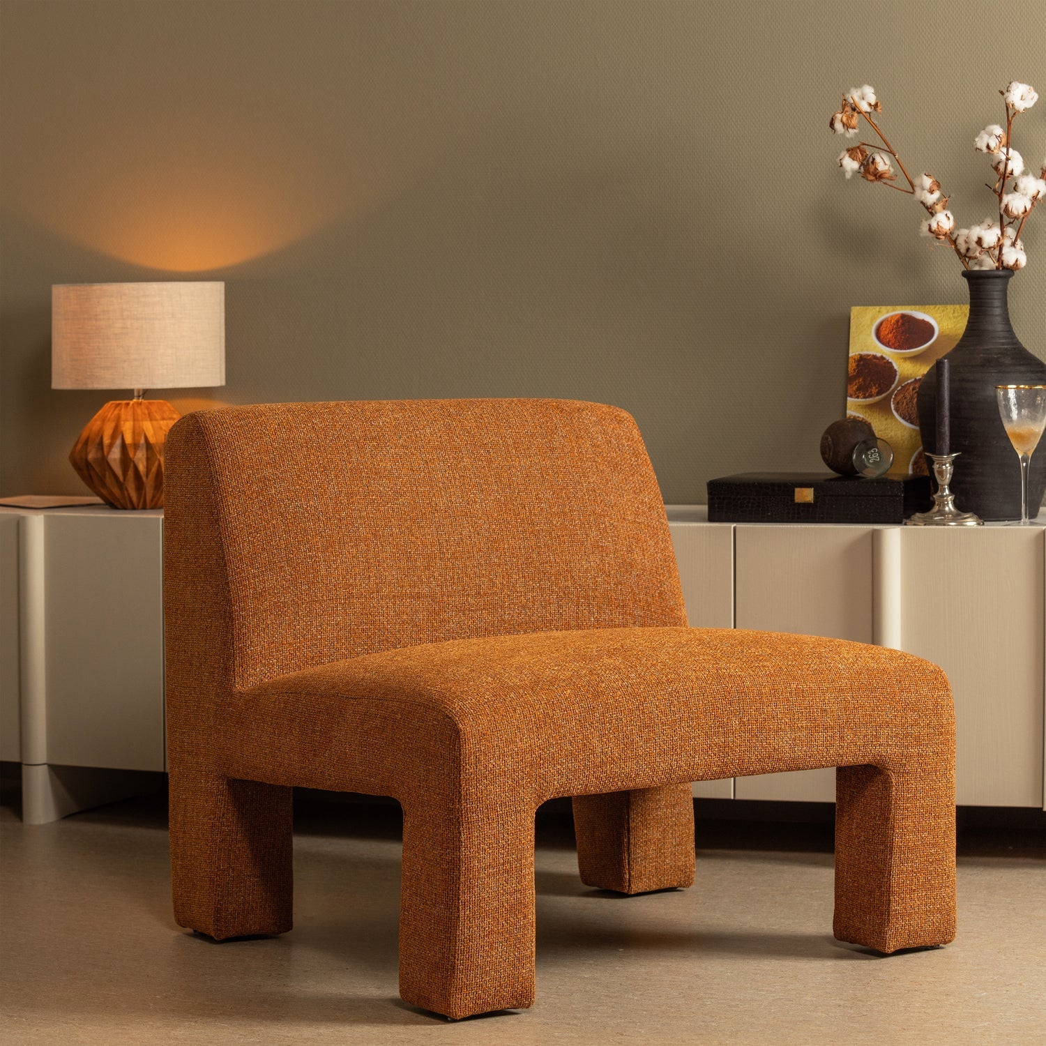 Caramel lavid armchair