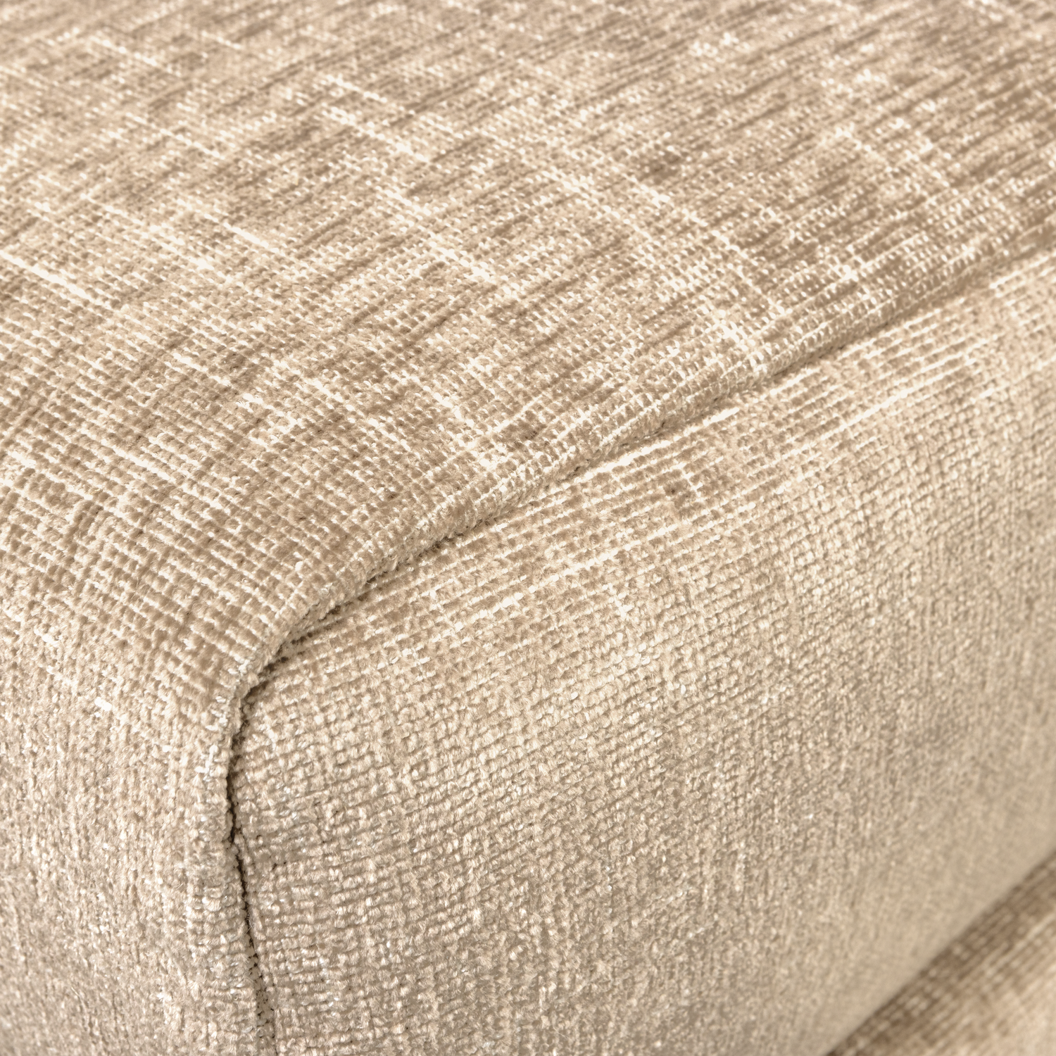 Left-facing chaise longue COUPLE beige mélange