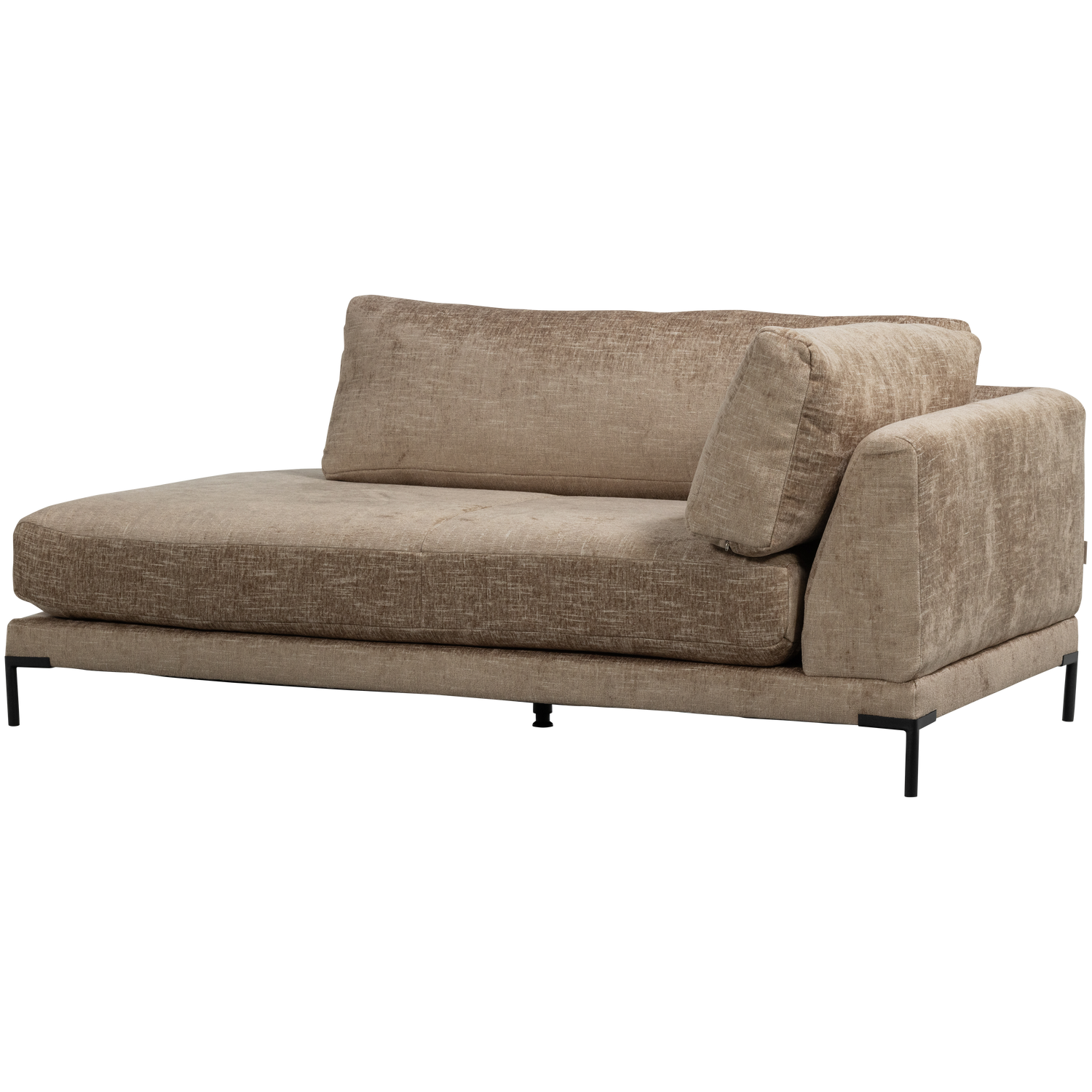 Rechtsseitiger Sessel COUPLE braun meliert