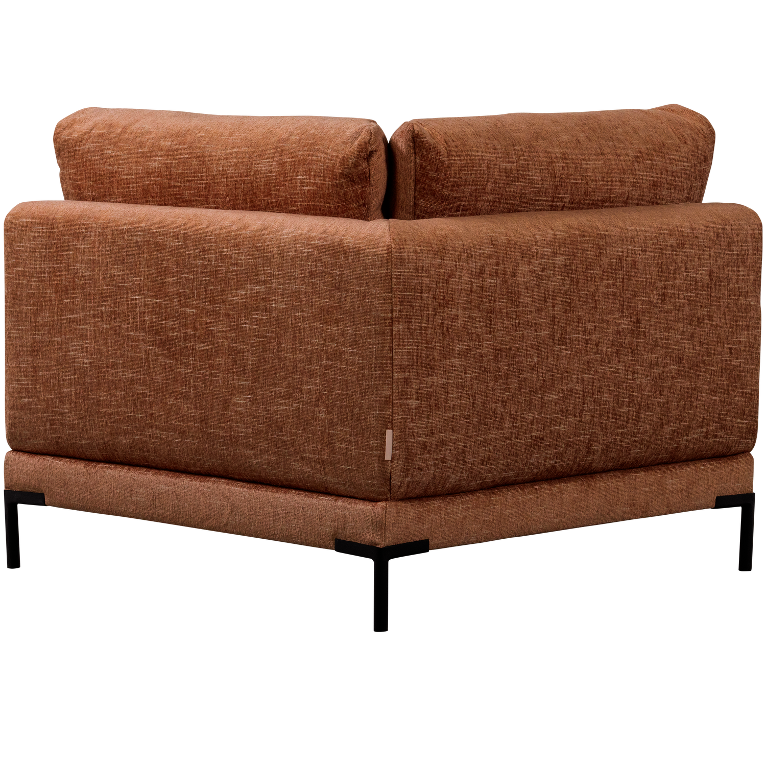 Sofa COUPLE - Eckmodul rostfarbener Melange