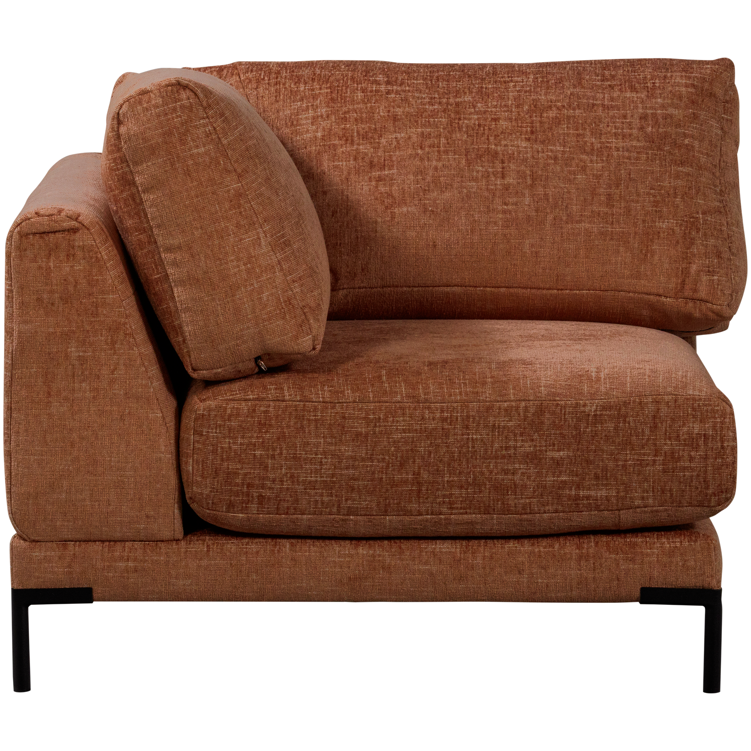Sofa COUPLE - Eckmodul rostfarbener Melange