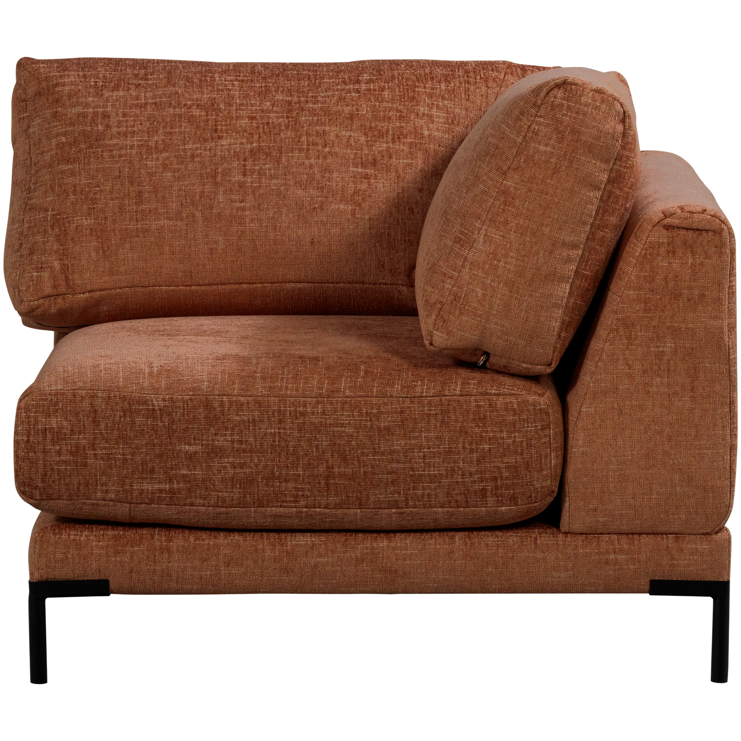 Sofa COUPLE - Eckmodul rostfarbener Melange