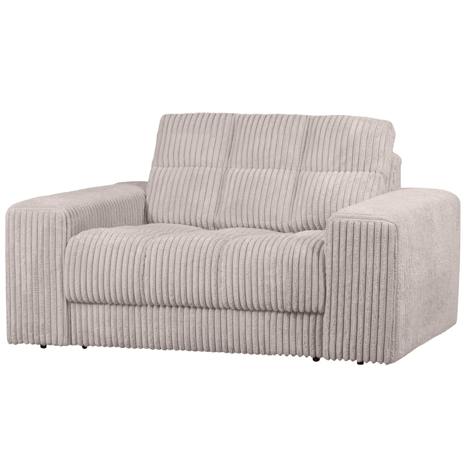 SECOND DATE cream corduroy loveseat sofa