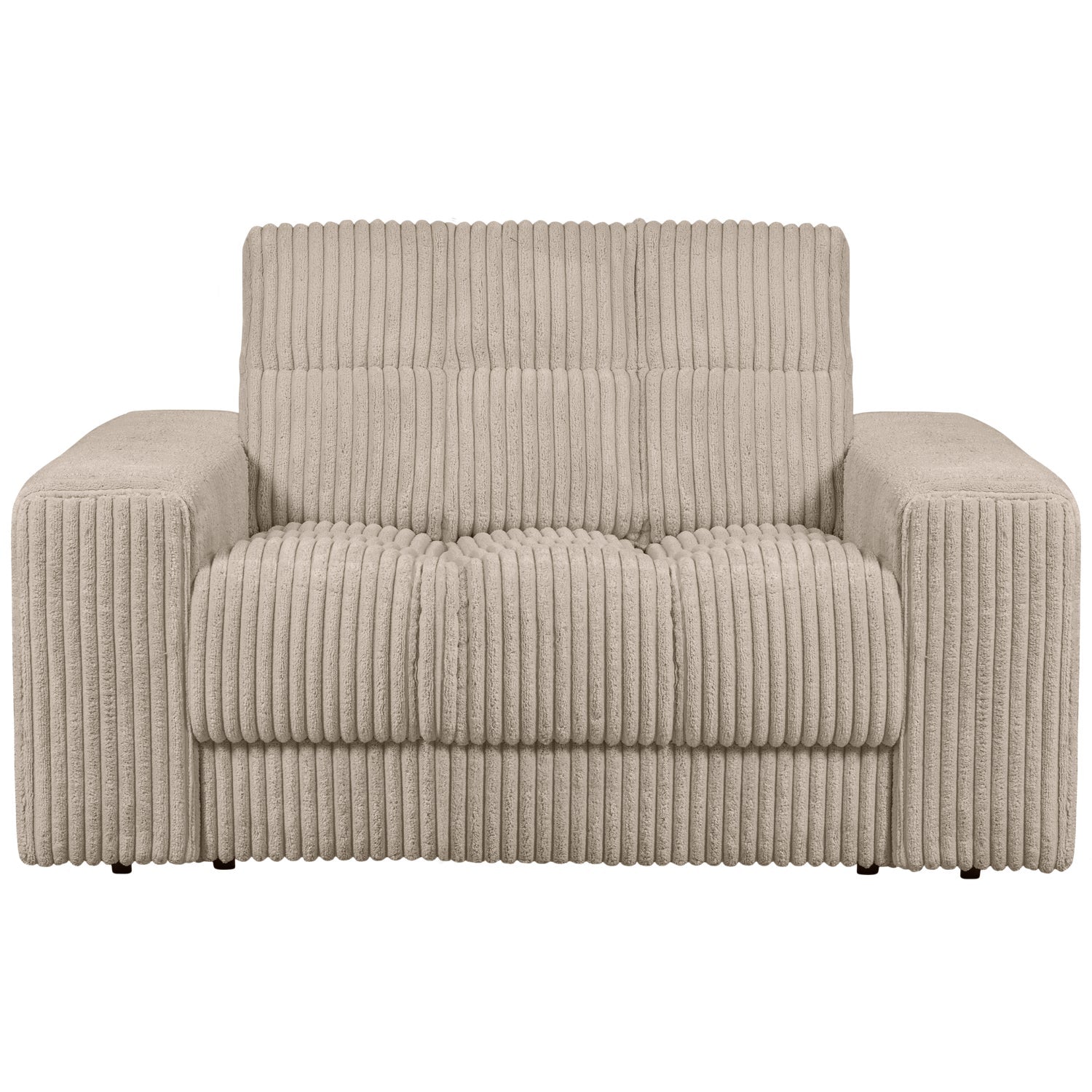 SECOND DATE beige corduroy loveseat sofa