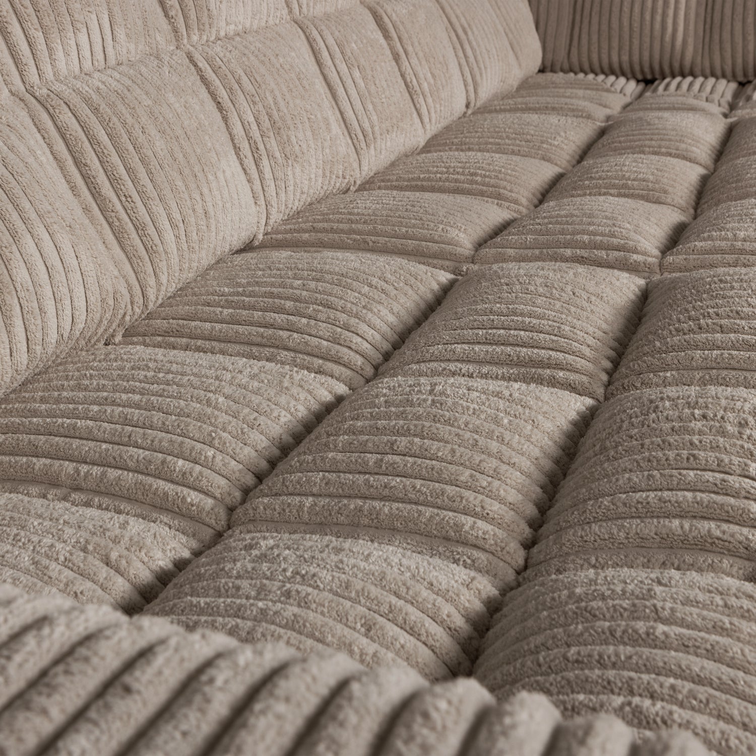 Right-facing corner sofa SECOND DATE brown corduroy