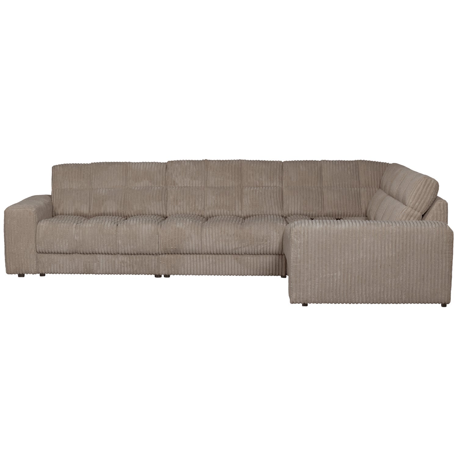 Right-facing corner sofa SECOND DATE brown corduroy