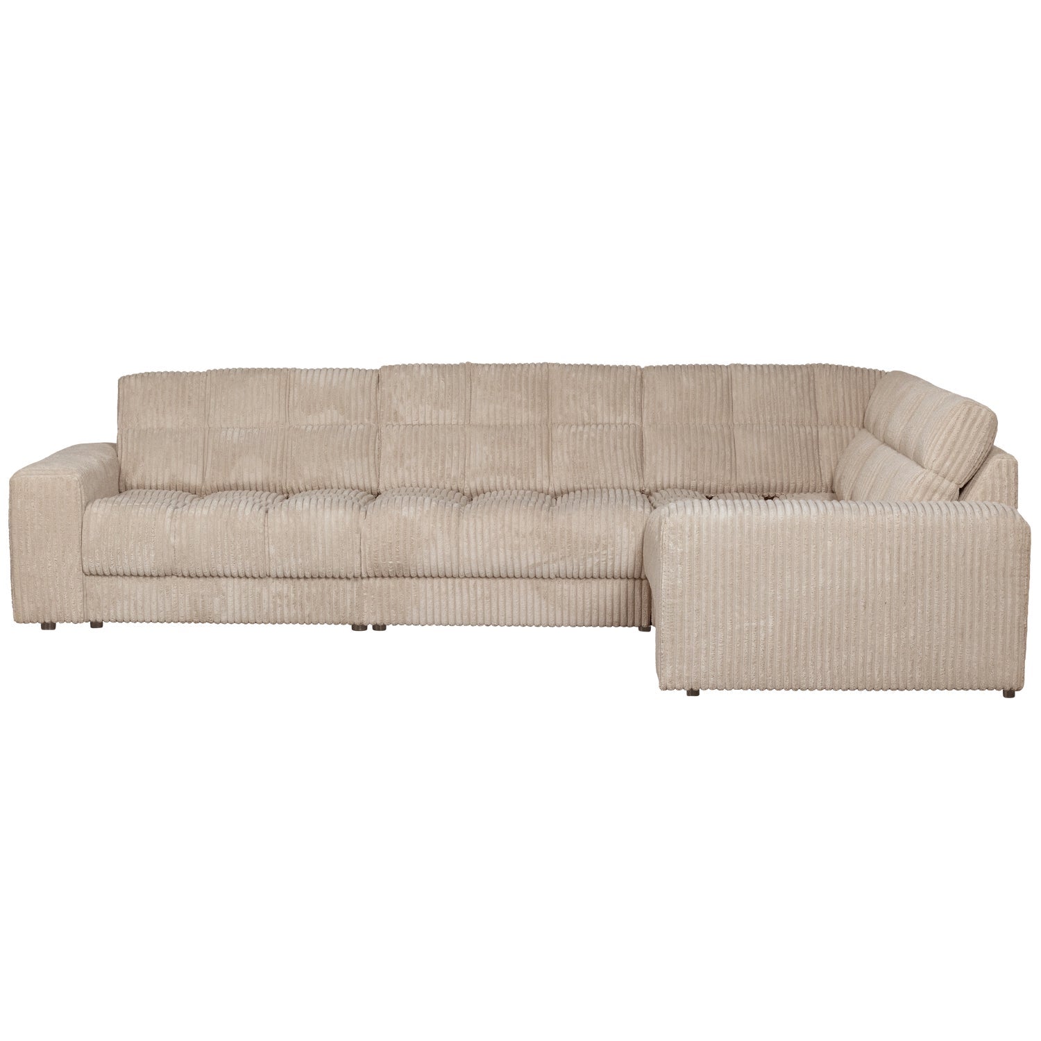 Right-facing corner sofa SECOND DATE beige corduroy
