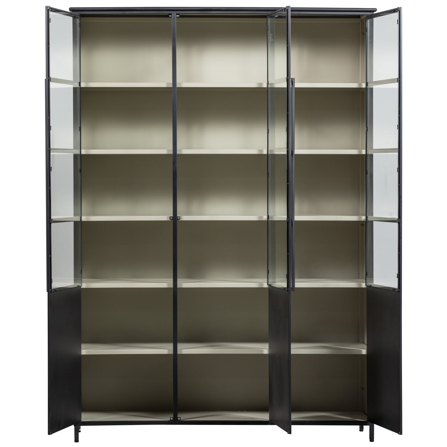 3-door display cabinet EXHIBIT black