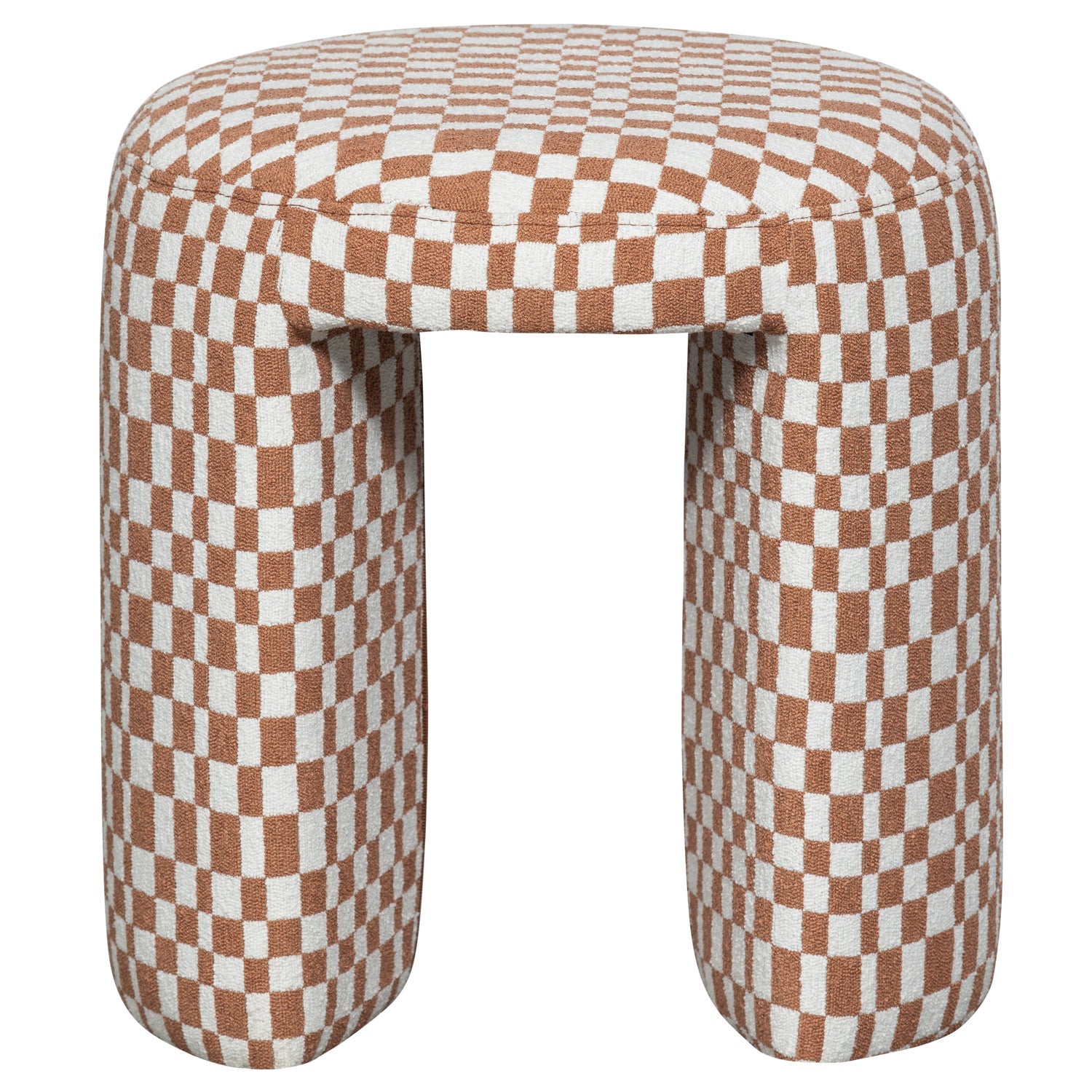 Charlie Cream Stool mit Orange
