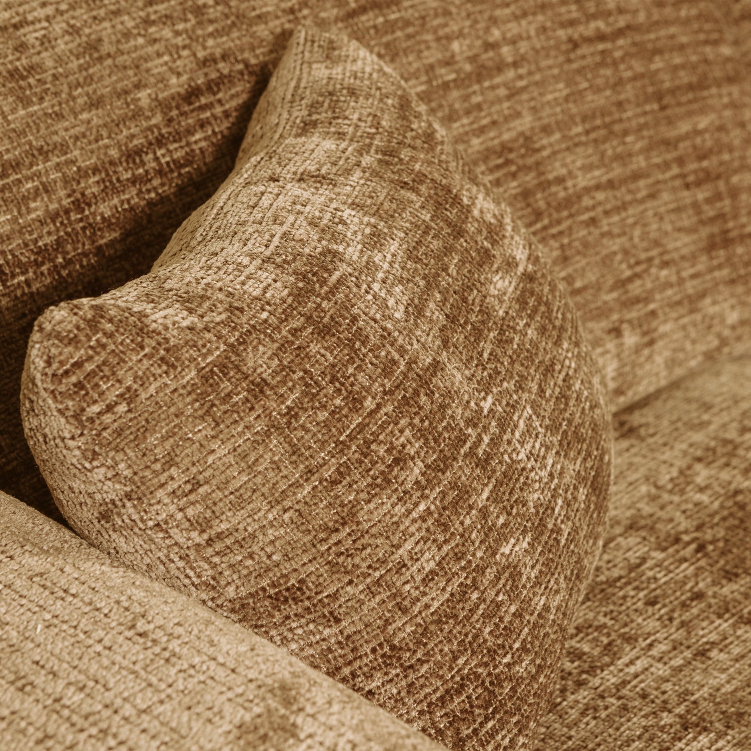 Modularer rechtsseitiger Ecksofa CLOUD in Honigfarbe