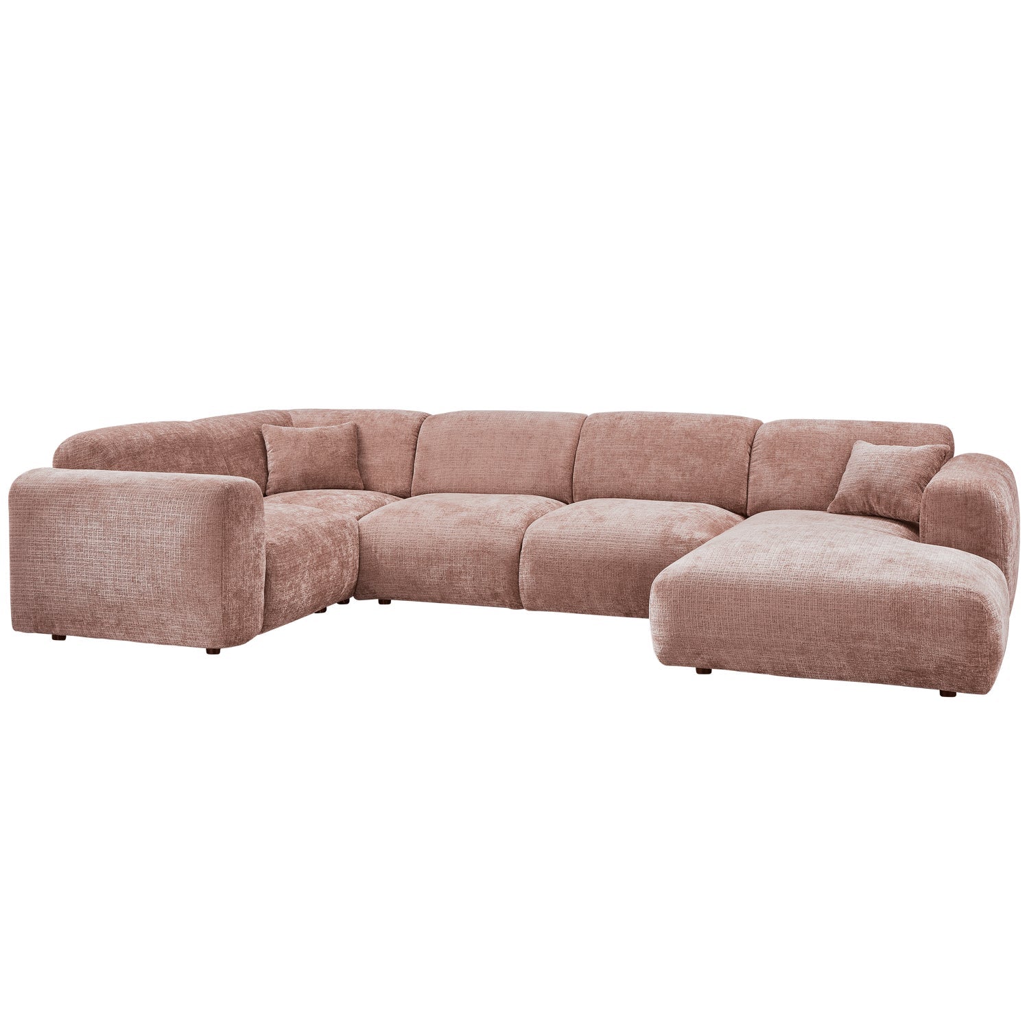 Panoramawinkelsofa links CLOUD in Rosa