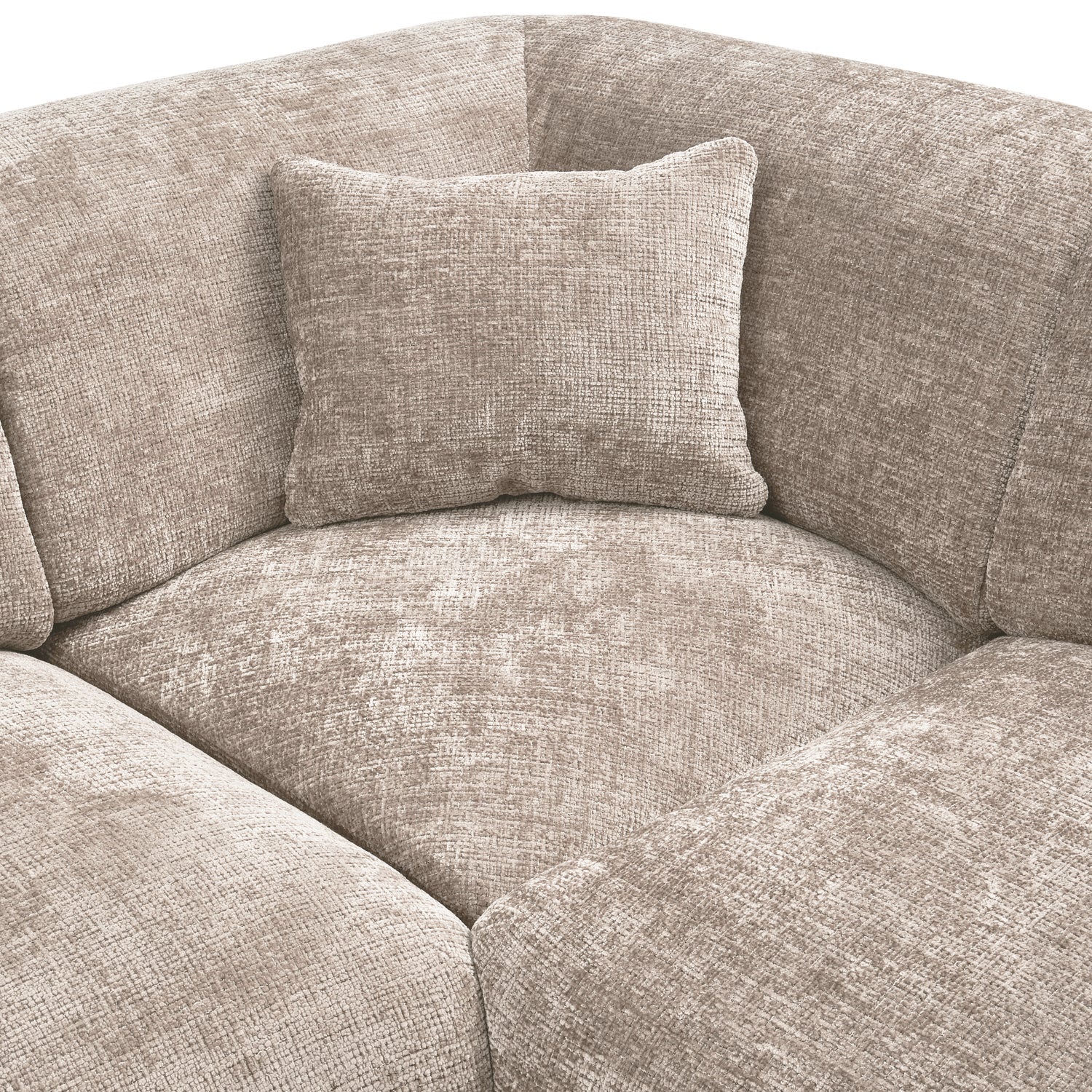 Right-facing panoramic corner sofa CLOUD in beige