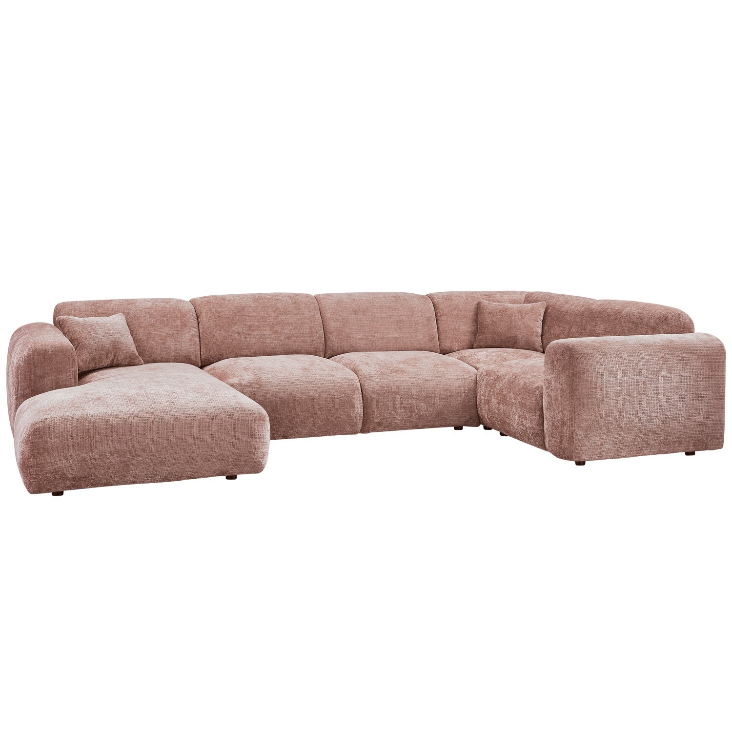 Panorama-Ecksofa rechts CLOUD rosa