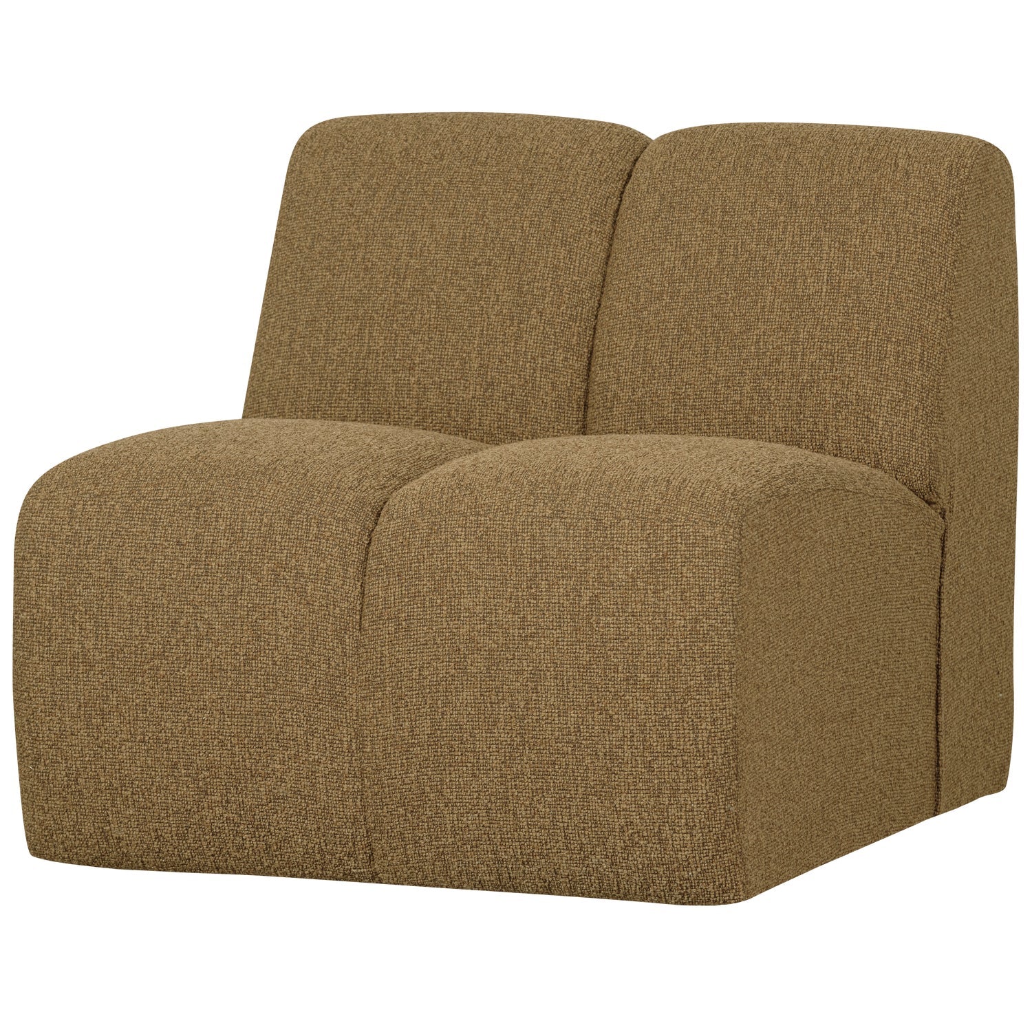 Modulares Sofa MOJO - 1-sitziges Element in dunklem Honig-Bouclé