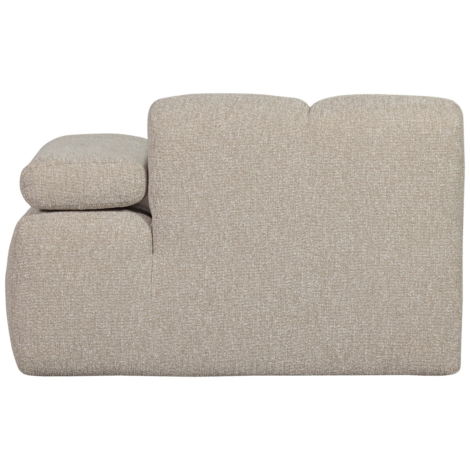 Modulares Sofa MOJO - rechte Element in beigem Melange Bouclé