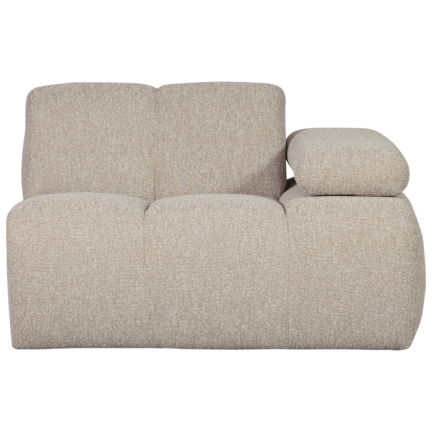 Modulares Sofa MOJO - rechte Element in beigem Melange Bouclé