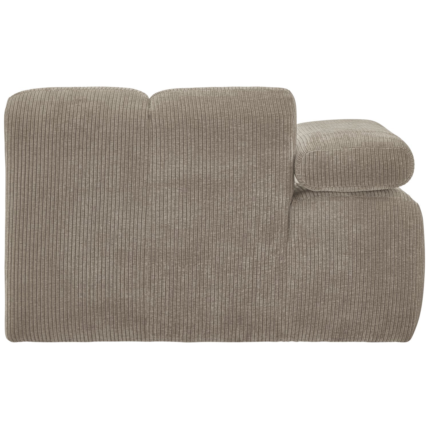 Modulares Sofa MOJO - linkes Element in dunkel sandfarbenem Cord