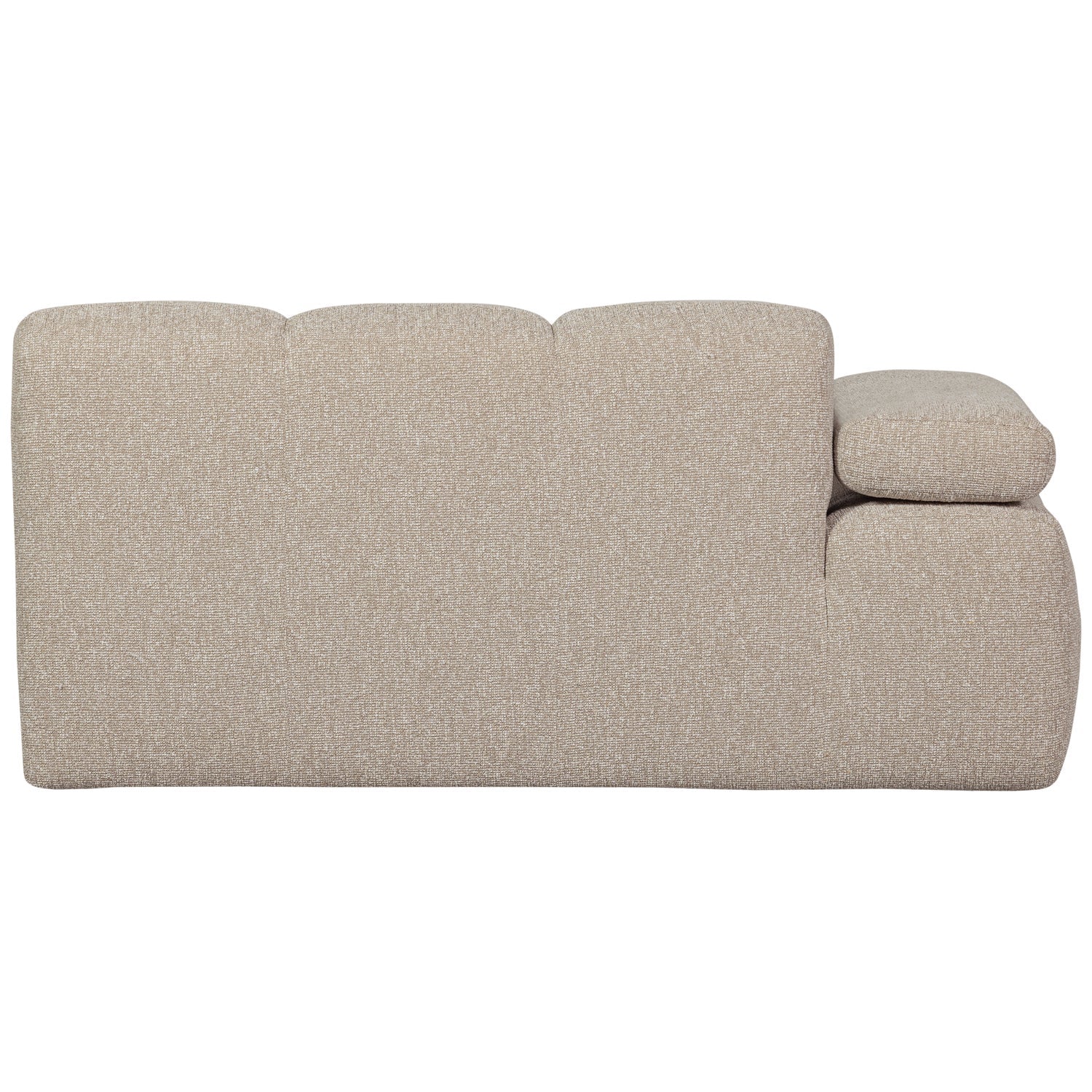 Modulares Sofa MOJO - 1,5-sitziges Element linksseitig in beigem Mélange Bouclé