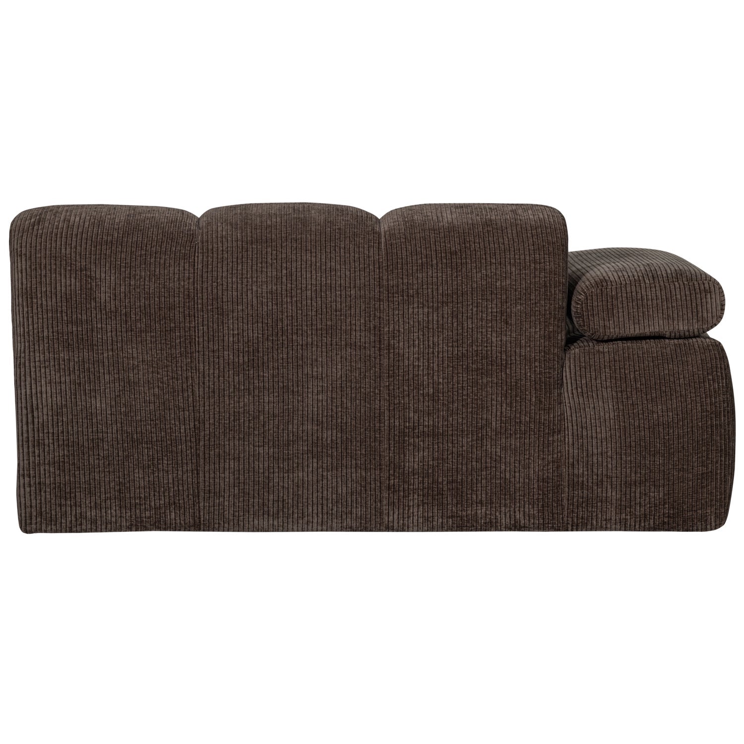 Modulares Sofa MOJO - 1,5-sitziges Element linksseitig in dunkelbraunem Cord