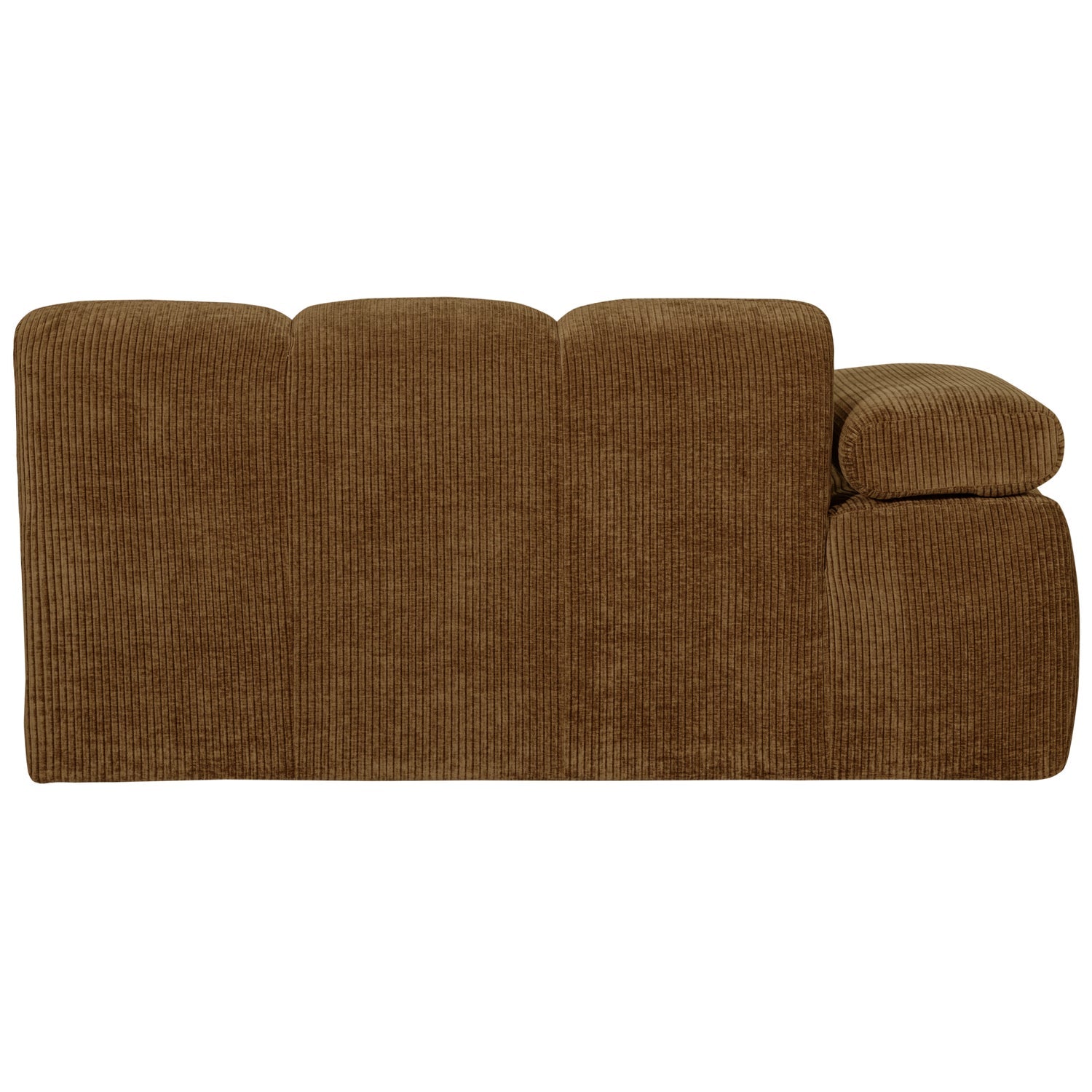 Modulares Sofa MOJO - 1,5-sitziges Element linksseitig in dunklem Honigcord