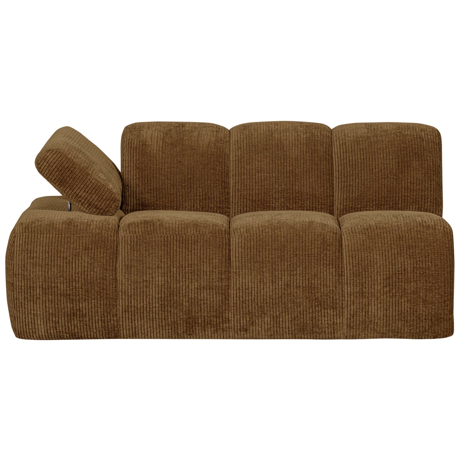 Modulares Sofa MOJO - 1,5-sitziges Element linksseitig in dunklem Honigcord