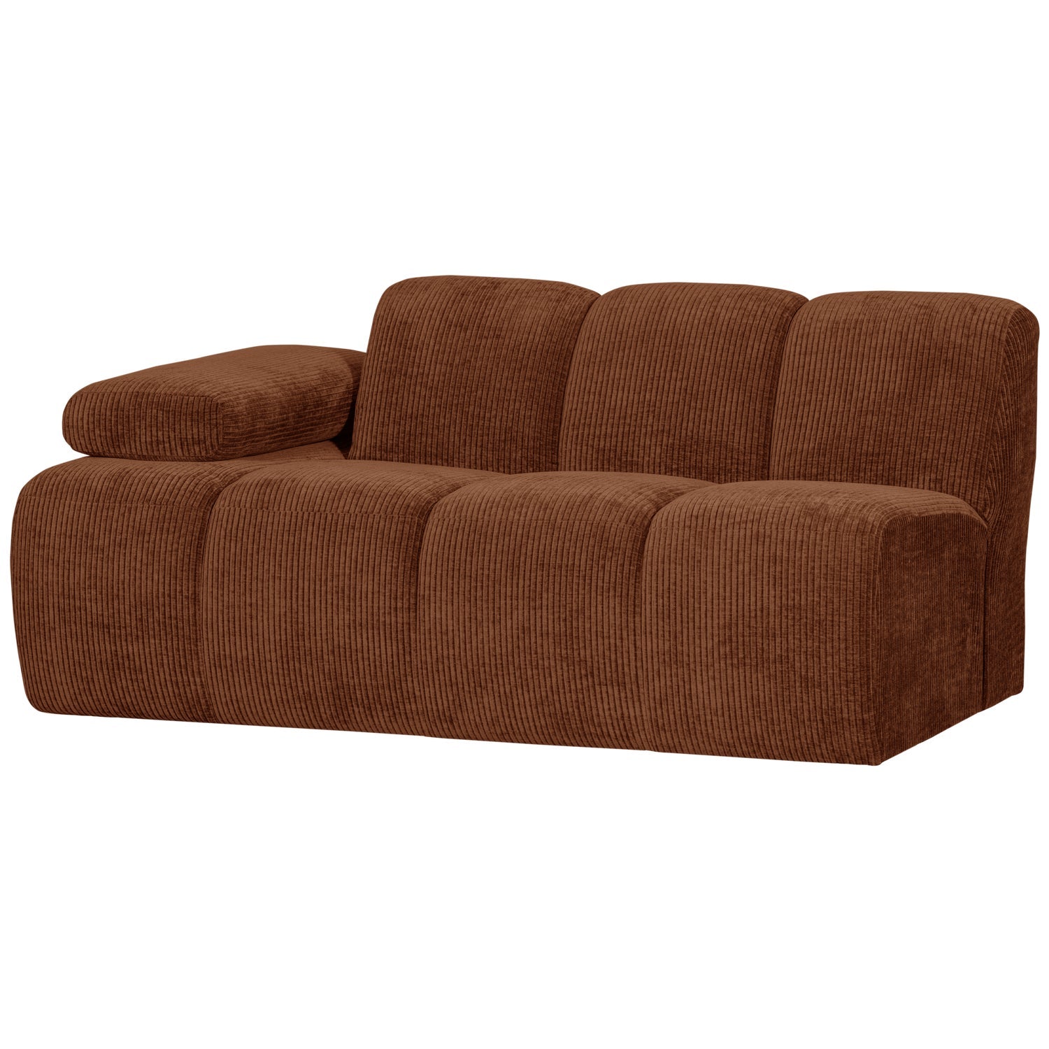 MOJO modular sofa - 1.5-seater left-sided brown corduroy element