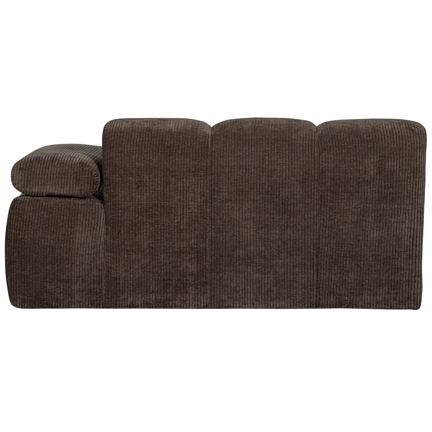Modulares Sofa MOJO - 1,5-sitziges Element rechtsseitig dunkelbraun Cord