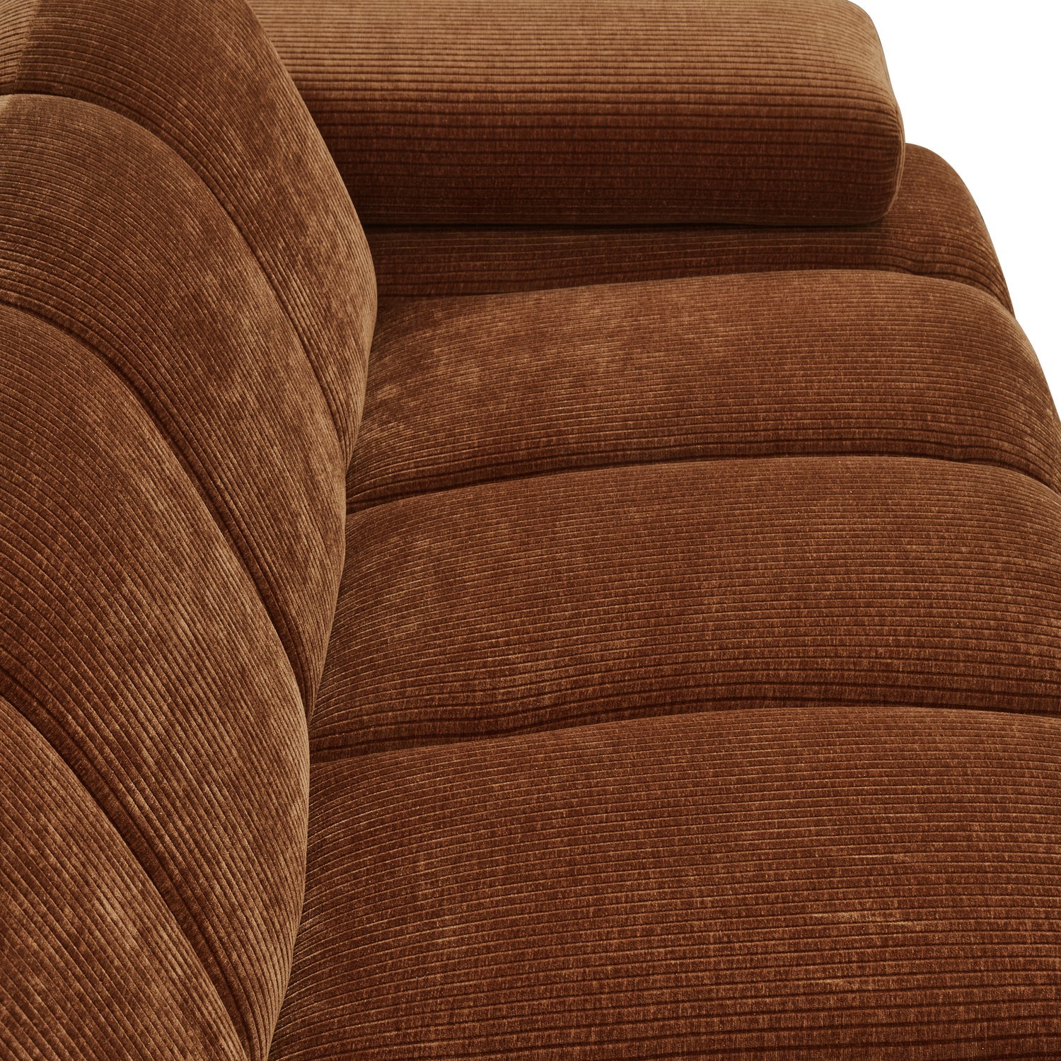 MOJO modular sofa - right-facing 2-seater brown corduroy element