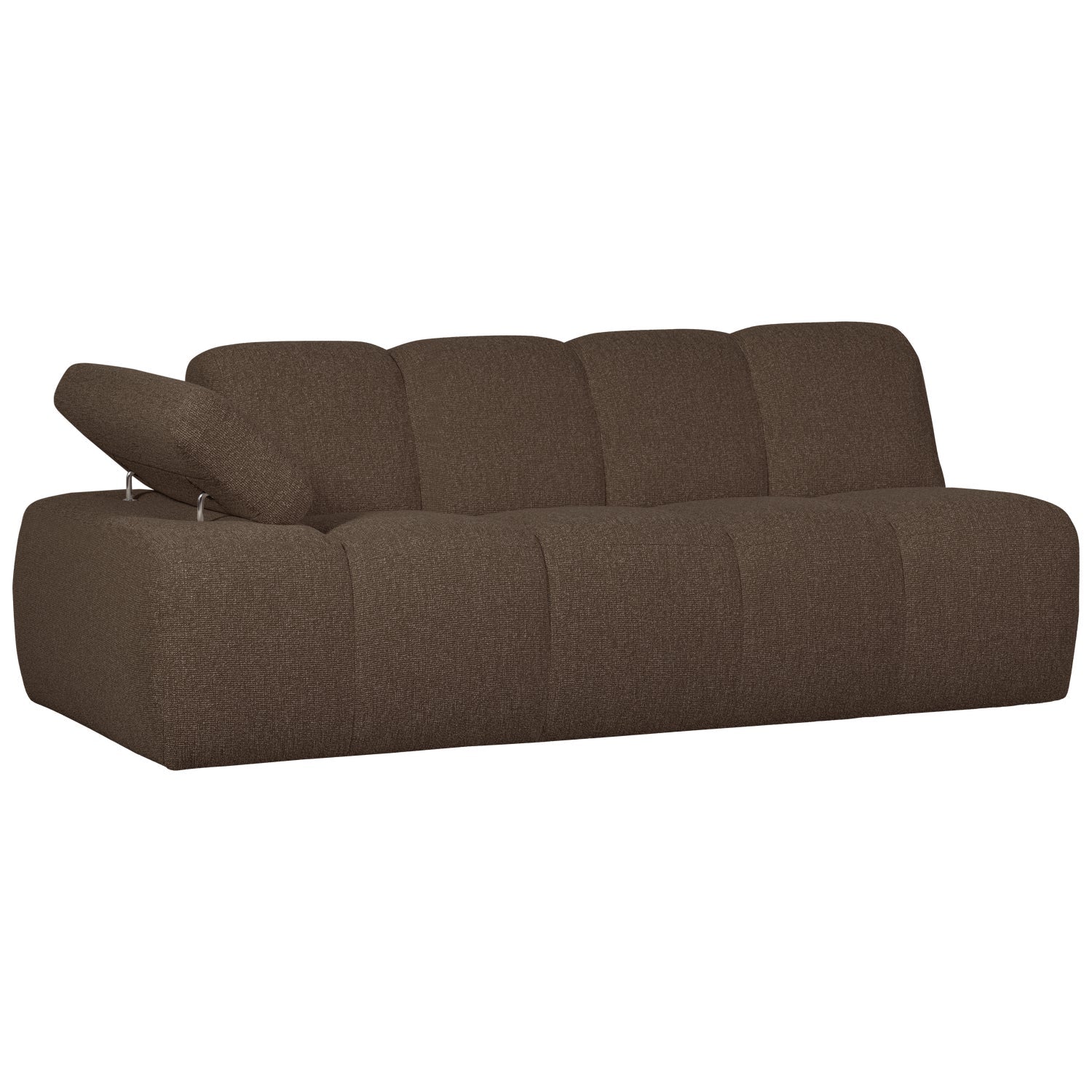 MOJO modular sofa - left-sided 2-seater dark brown bouclé element