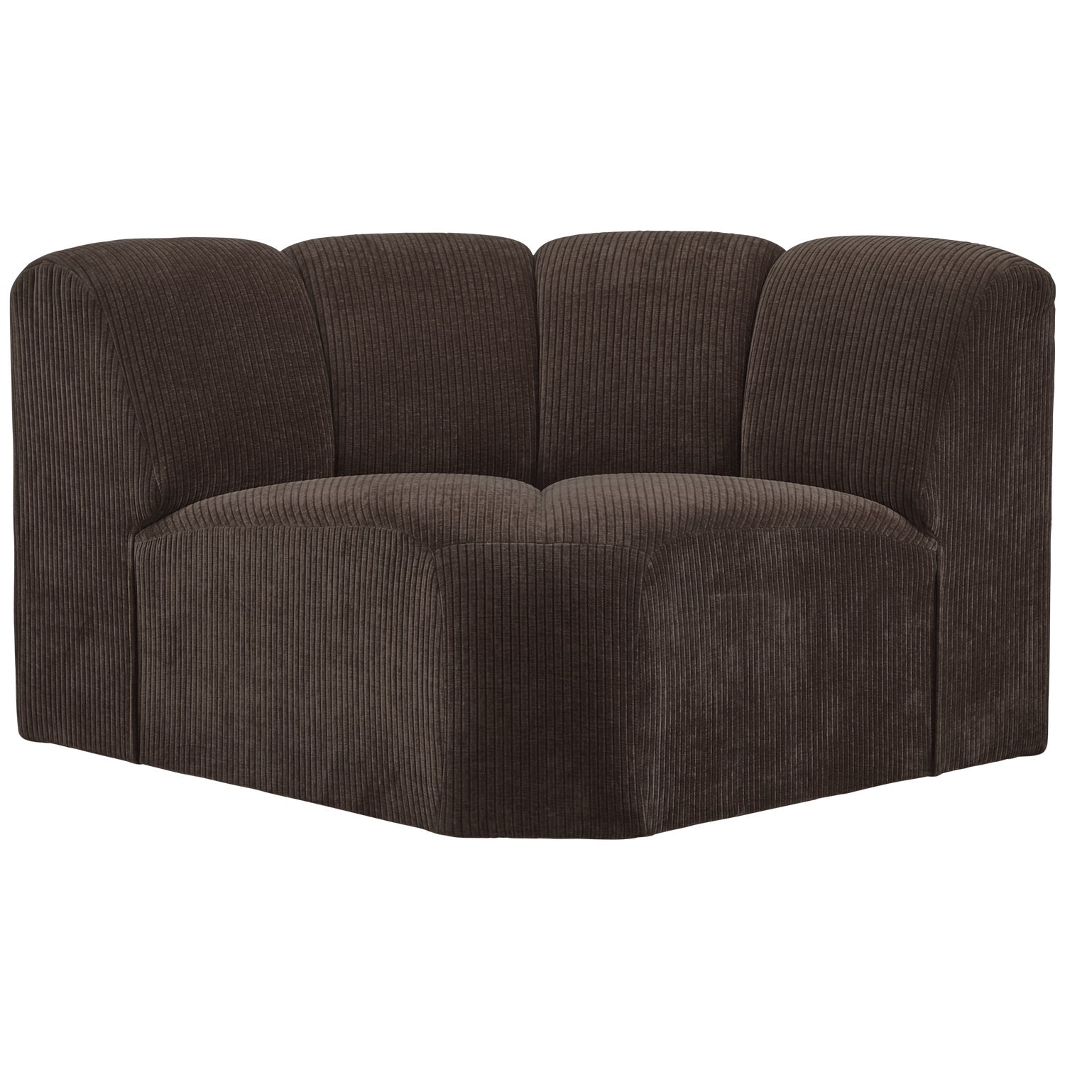 Modulares Sofa MOJO - Eckelement in dunkelbraunem Cord