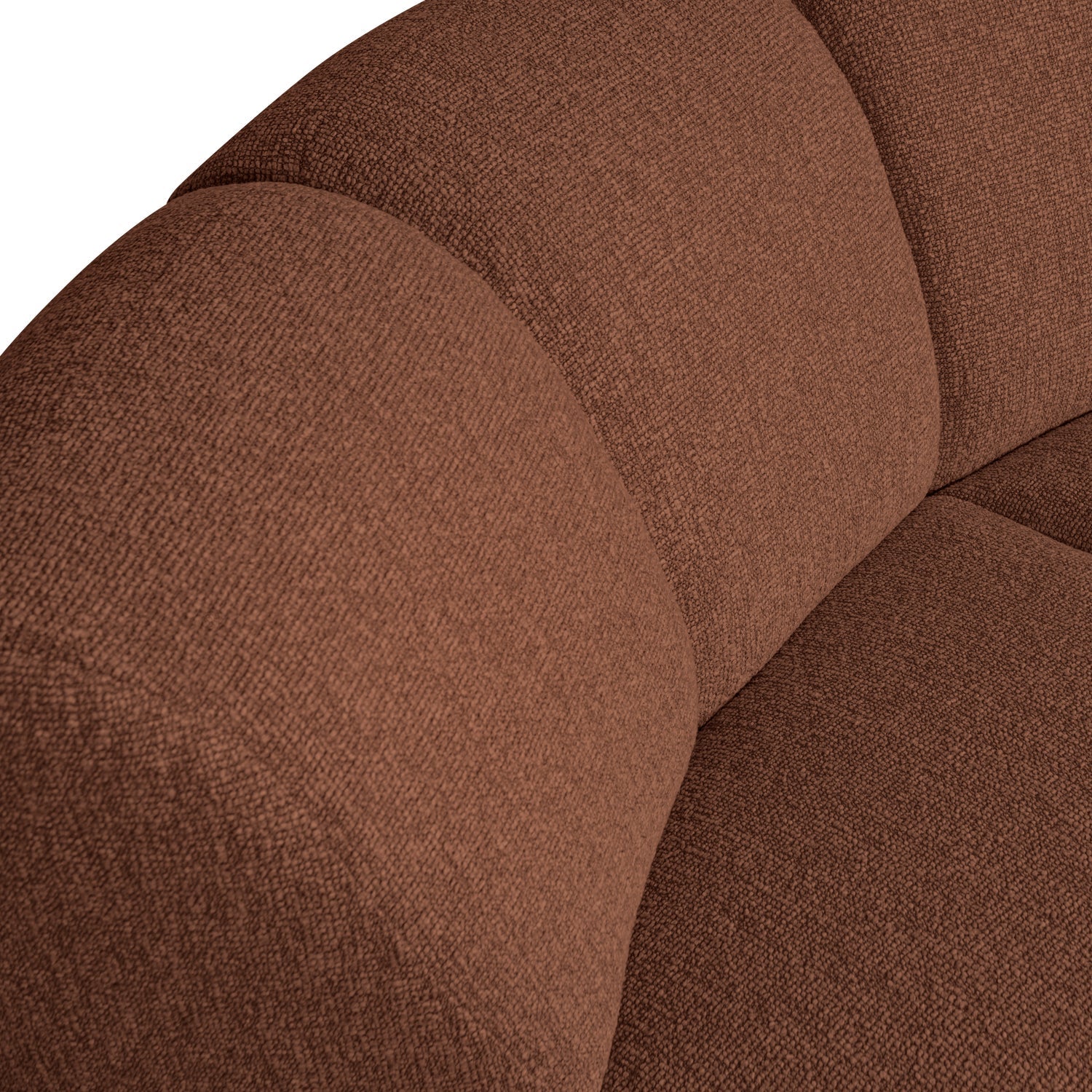 Modulares Sofa MOJO - braunes Bouclé-Eckelement