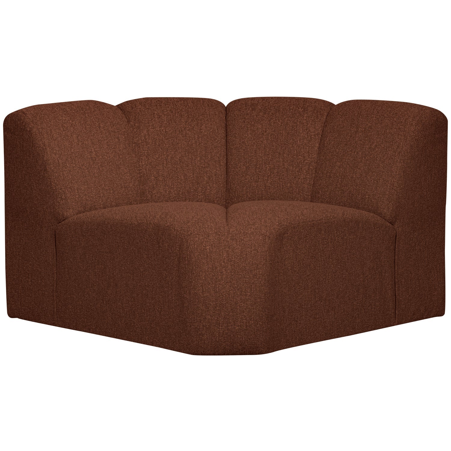 Modulares Sofa MOJO - braunes Bouclé-Eckelement