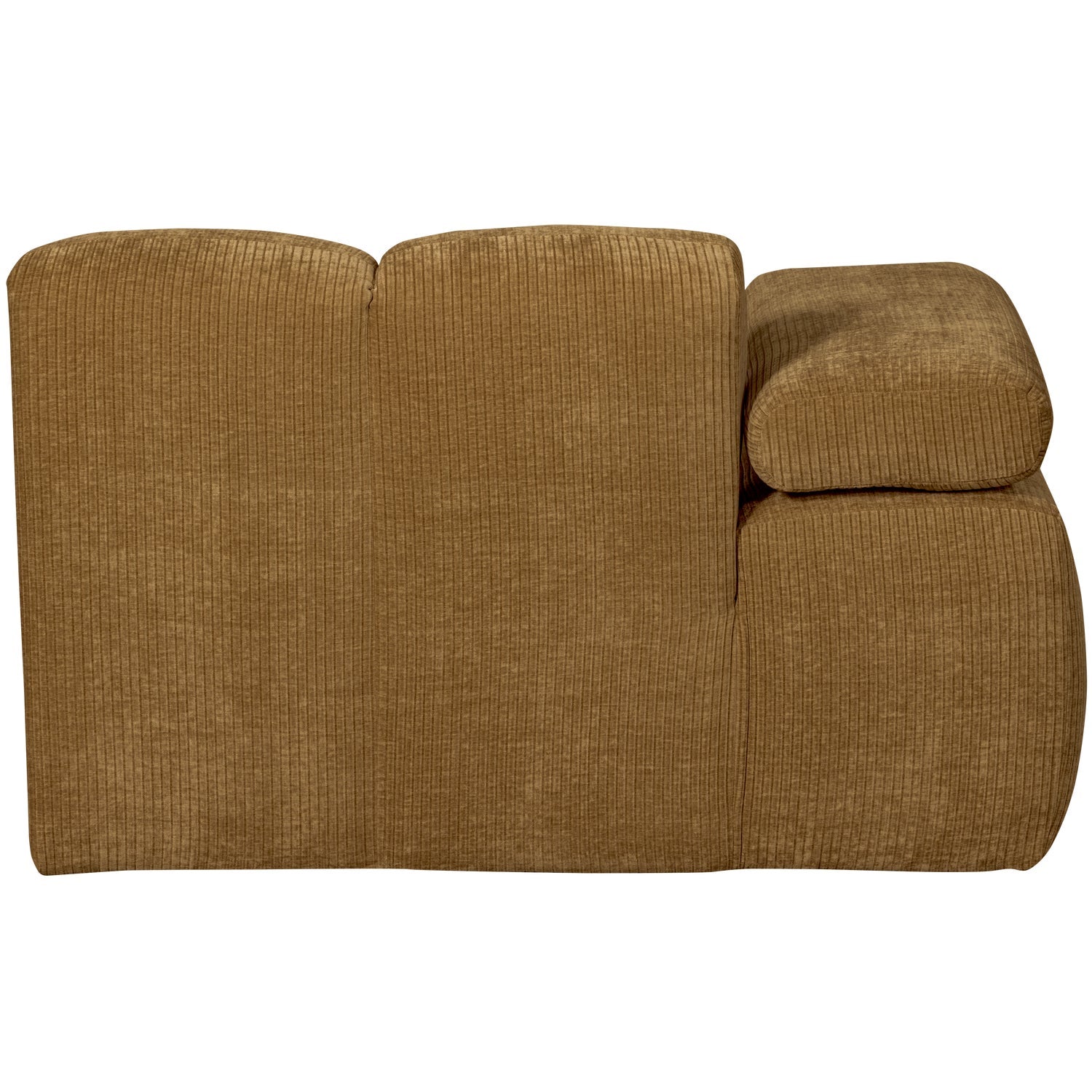 Modulares Sofa MOJO - linke Chaiselongue in dunklem Honigcord