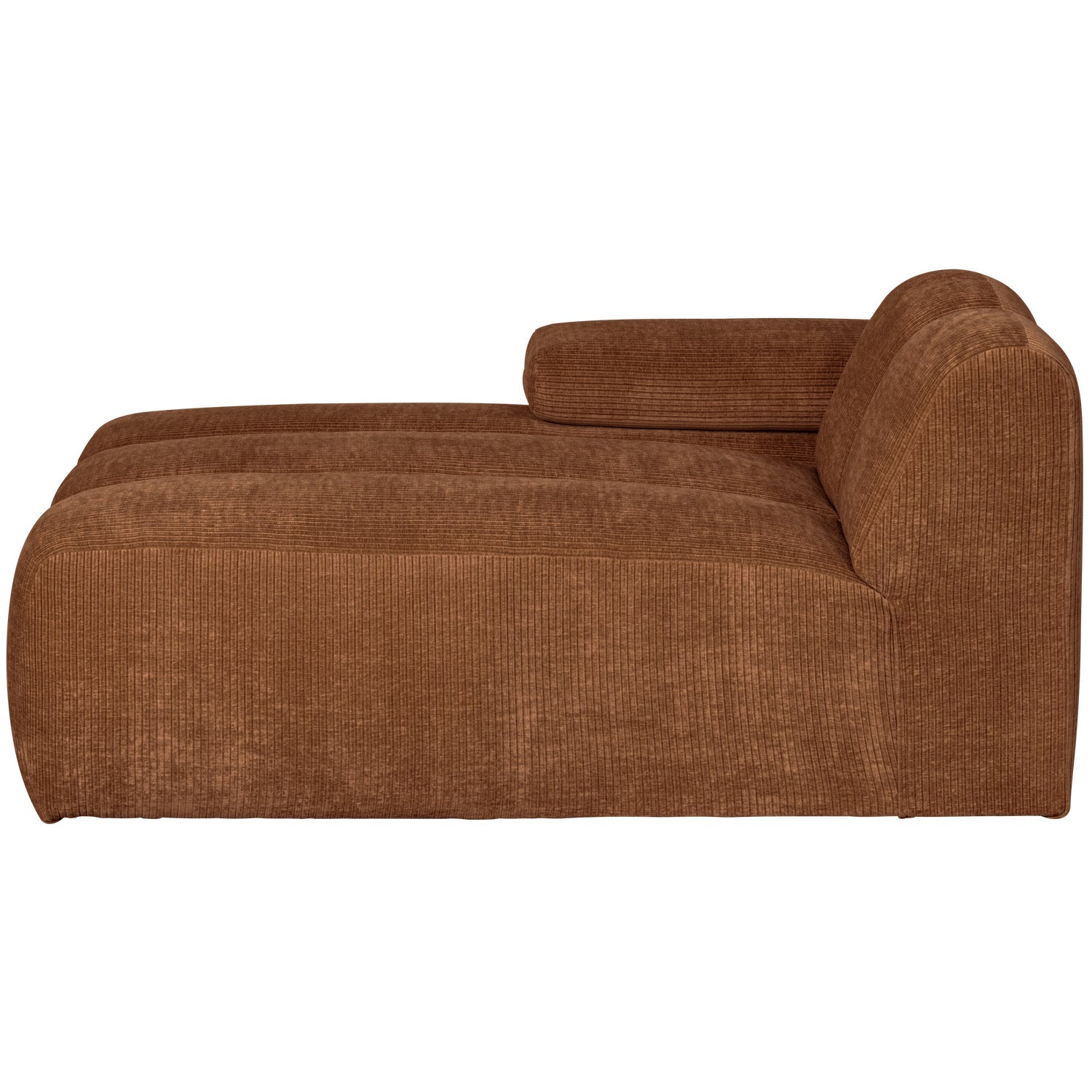 Modulares Sofa MOJO - linksseitiger Chaiselongue aus braunem Cord