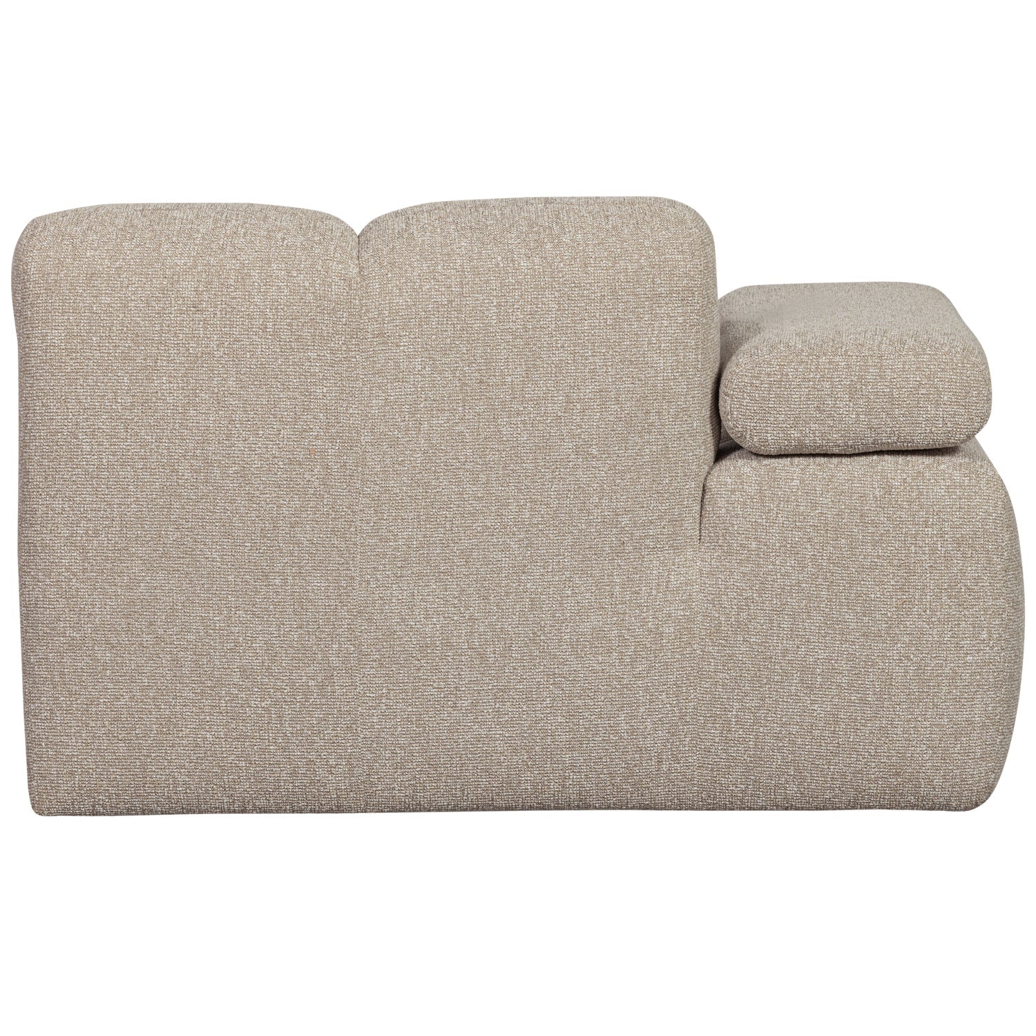 Modulares Sofa MOJO - linksseitiger beiger Melange Bouclé-Sessel