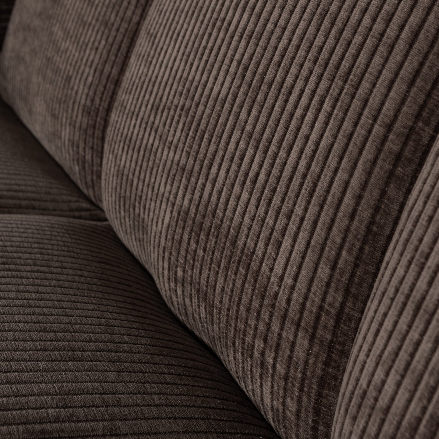 MOJO modular sofa - 3-seater element in dark brown corduroy