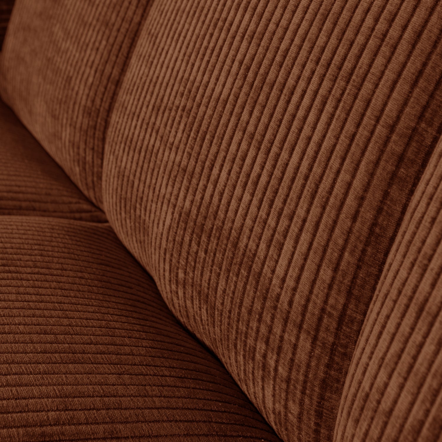 Modulares Sofa MOJO BENCH - 3-sitziges Element in braunem Cord