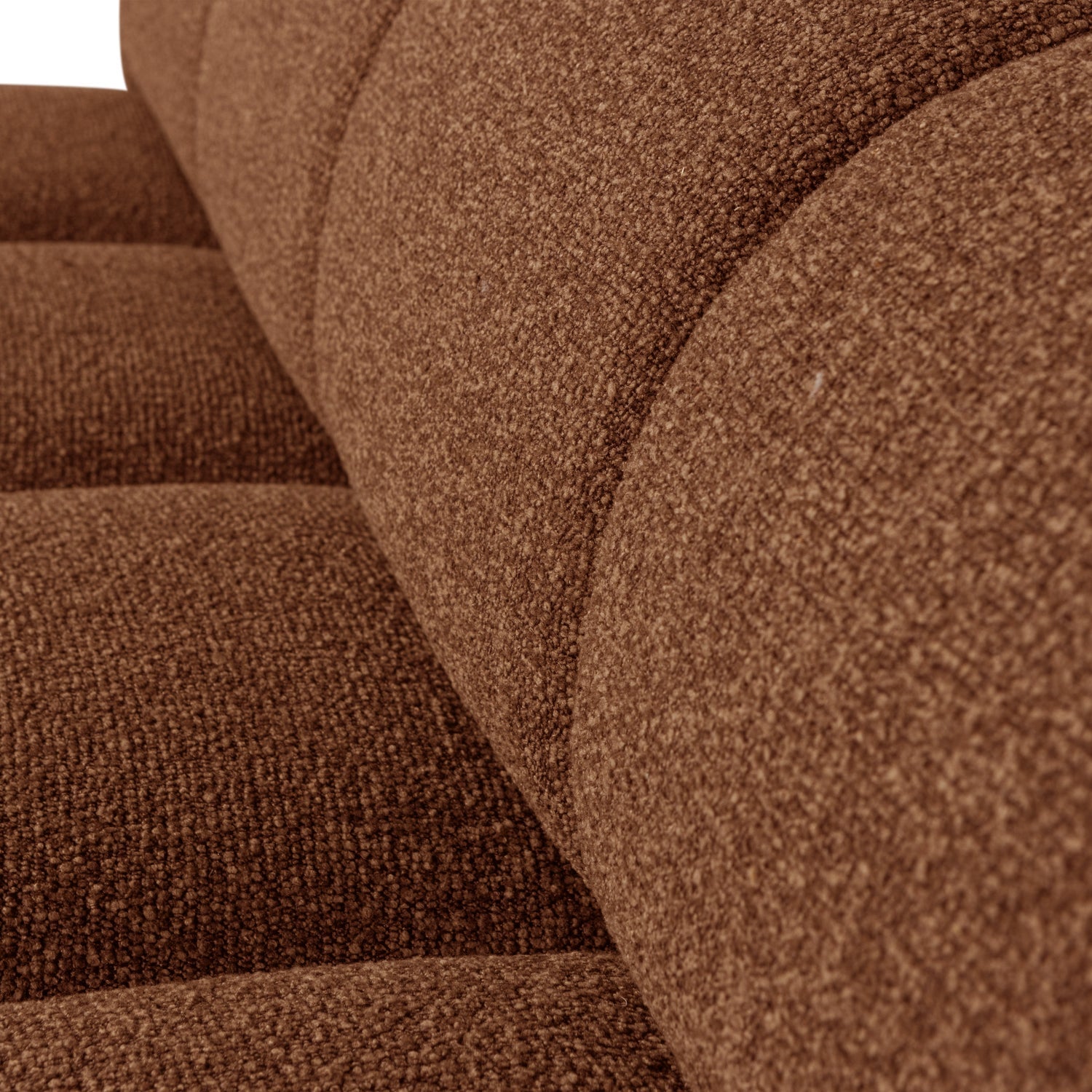 MOJO BENCH Modular Sofa - 3-Seater Rusty Brown Bouclé Element