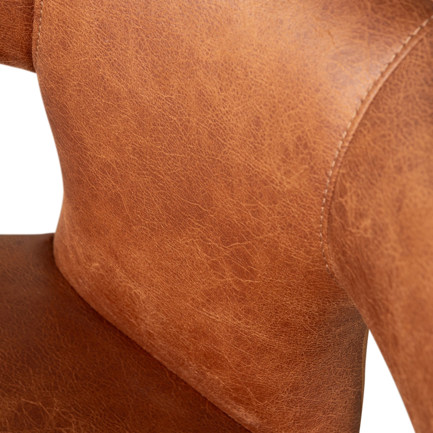 Stuhl PERMIT braunes Kunstleder