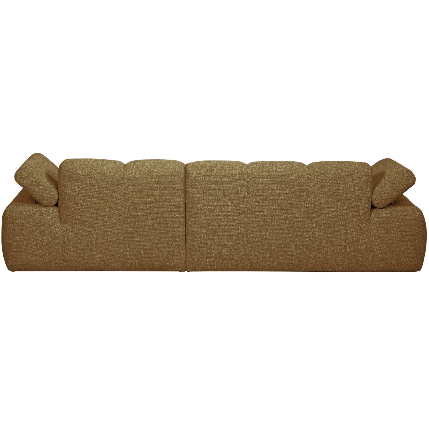 Right-facing modular corner sofa MOJO in dark honey bouclé