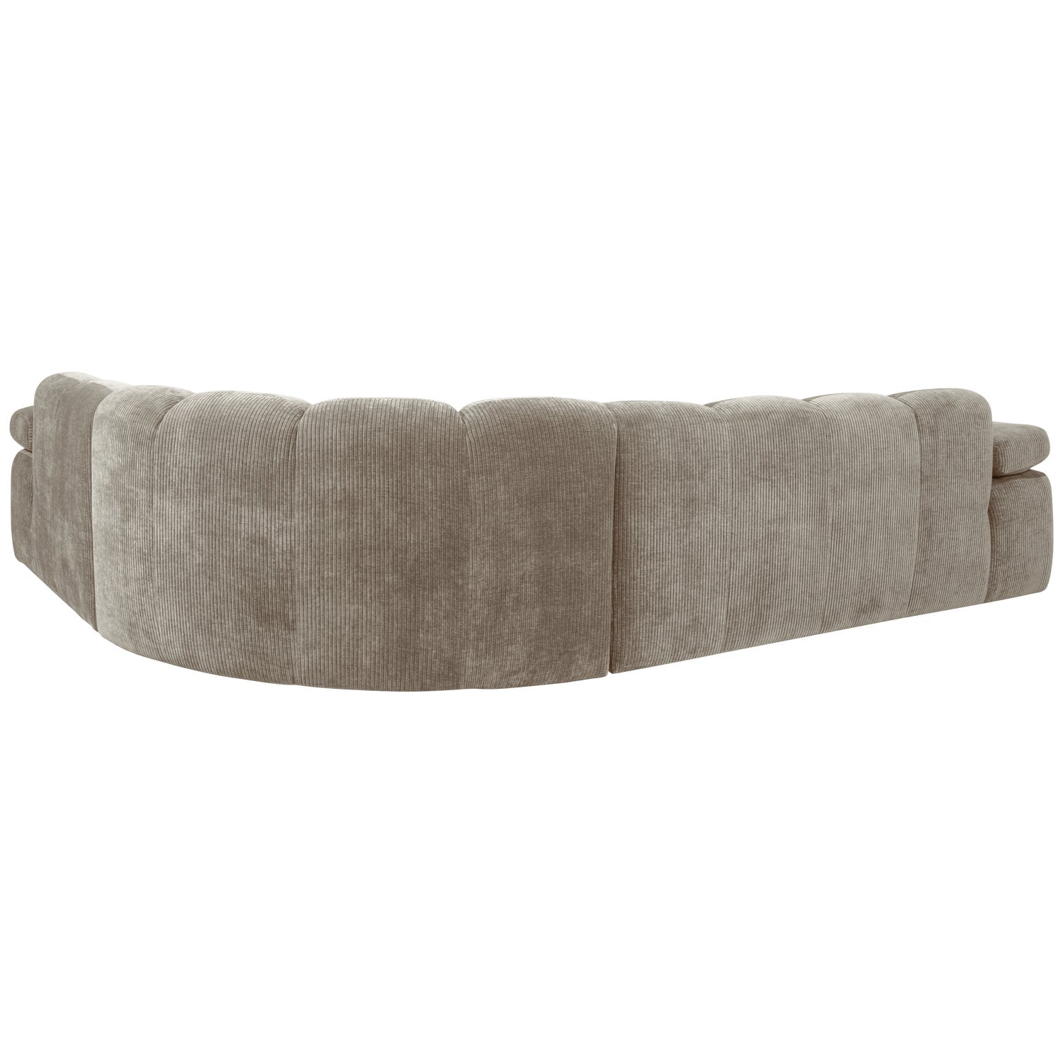 Right-facing modular corner sofa for 6 people MOJO in dark sandy corduroy