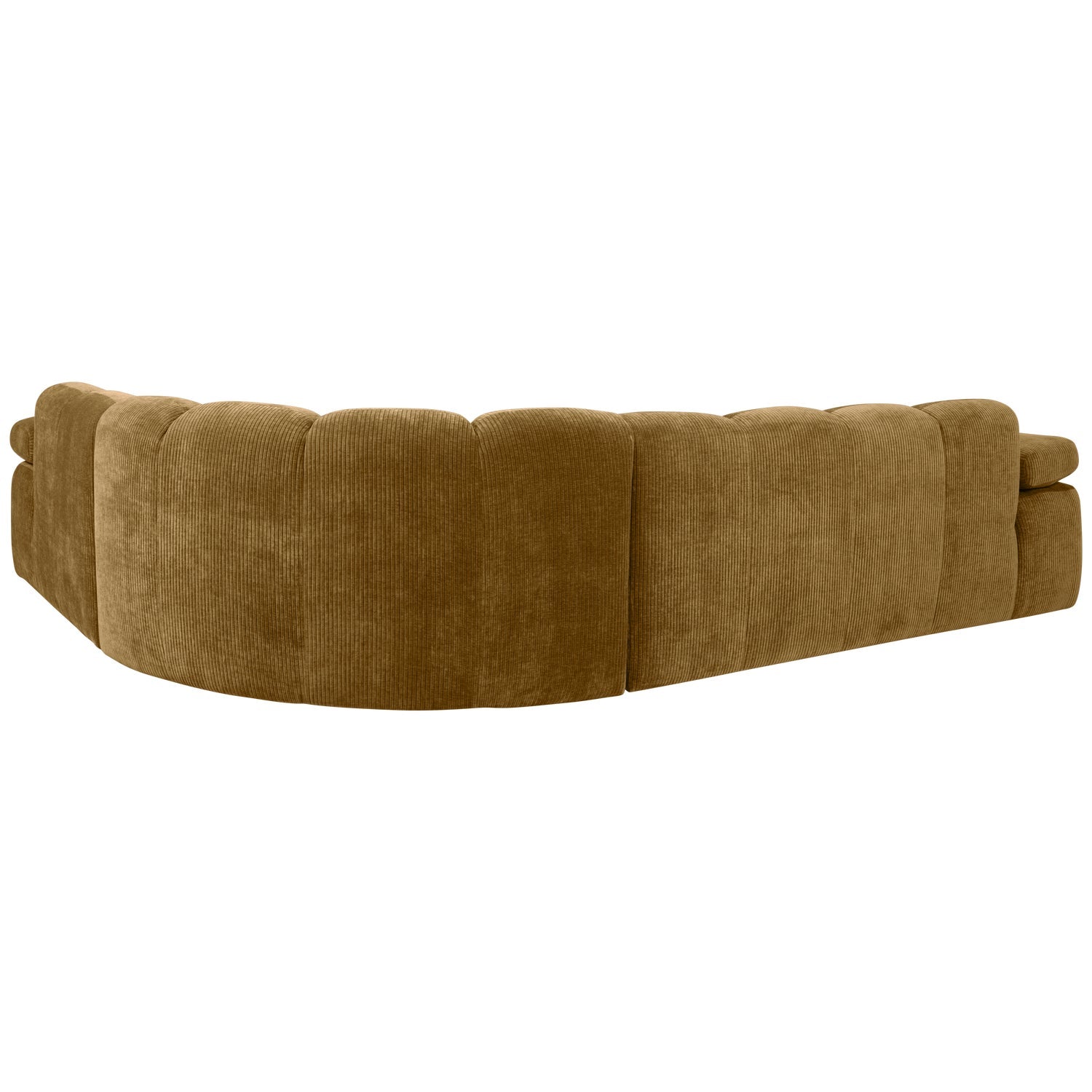 Right-facing modular corner sofa for 6 people MOJO in dark honey corduroy