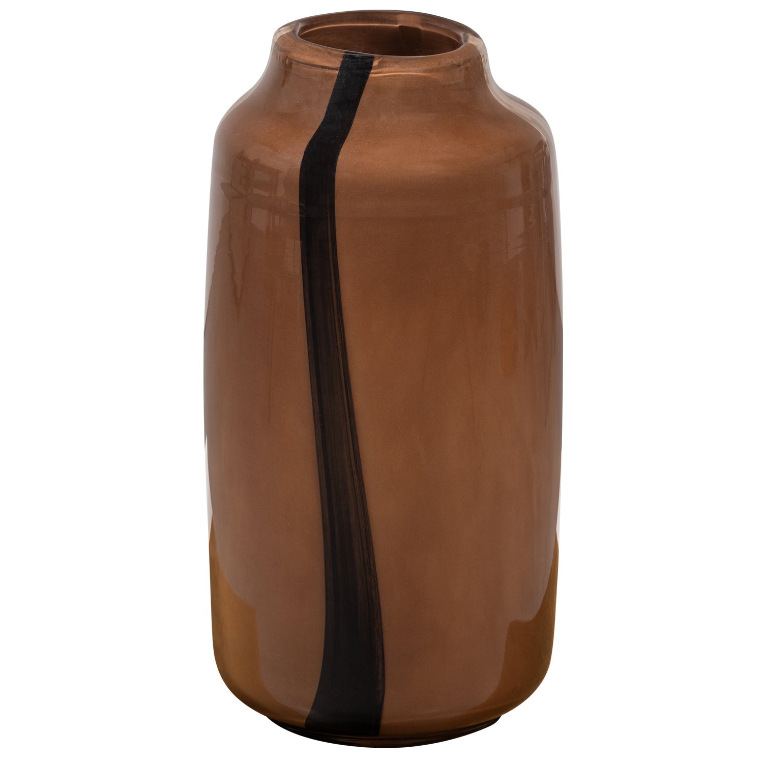 SELENA vase brown glass