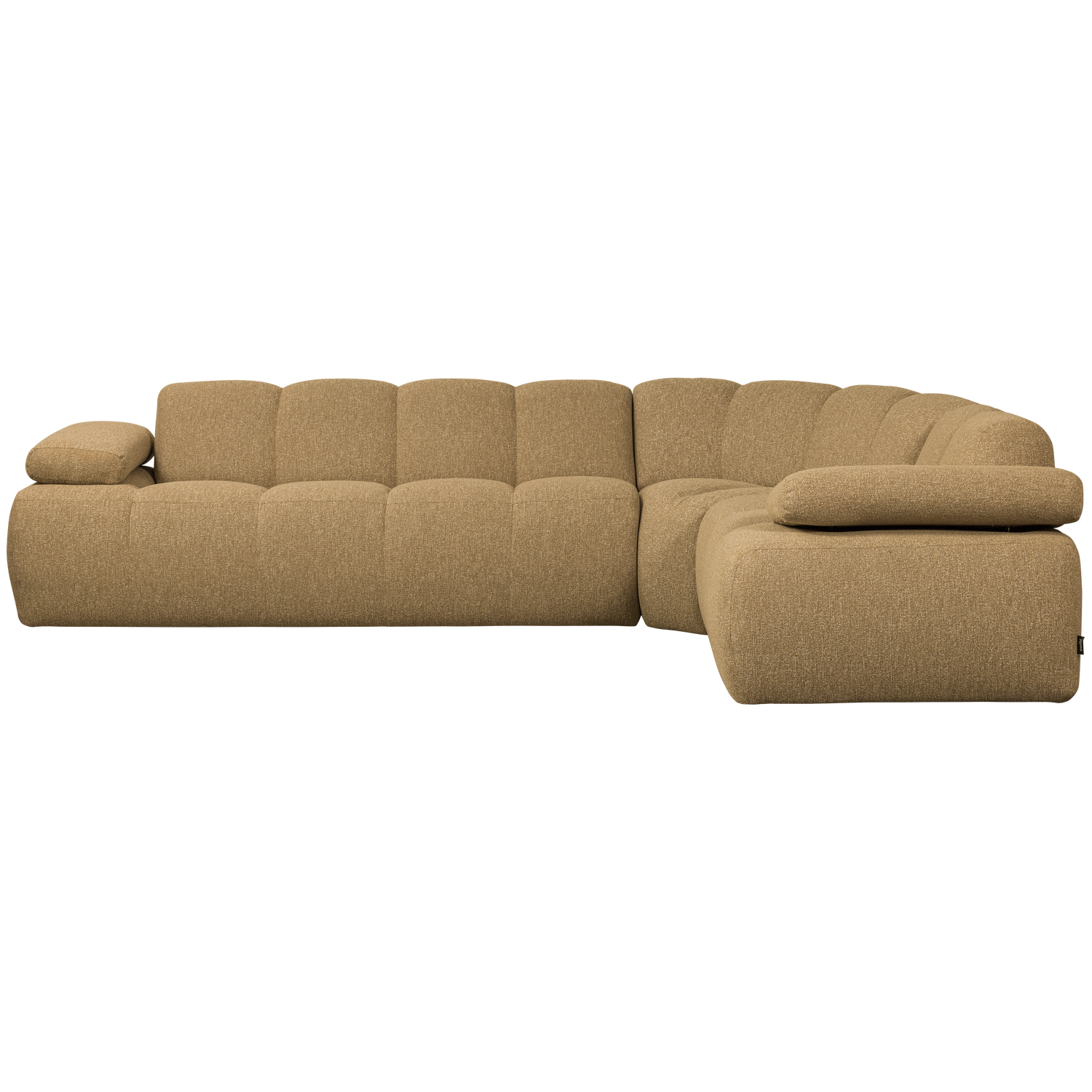Modularer Ecksofa rechtsseitig für 6 Personen MOJO honigfarbener Melange Boucle