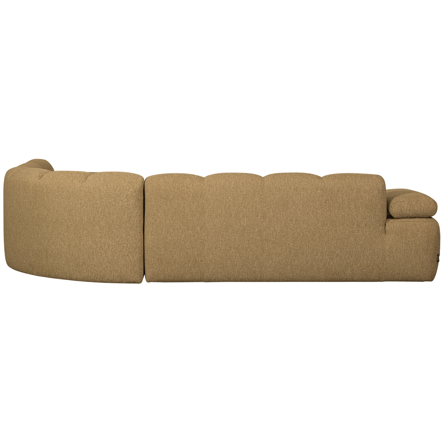 Modularer Ecksofa rechtsseitig für 6 Personen MOJO honigfarbener Melange Boucle