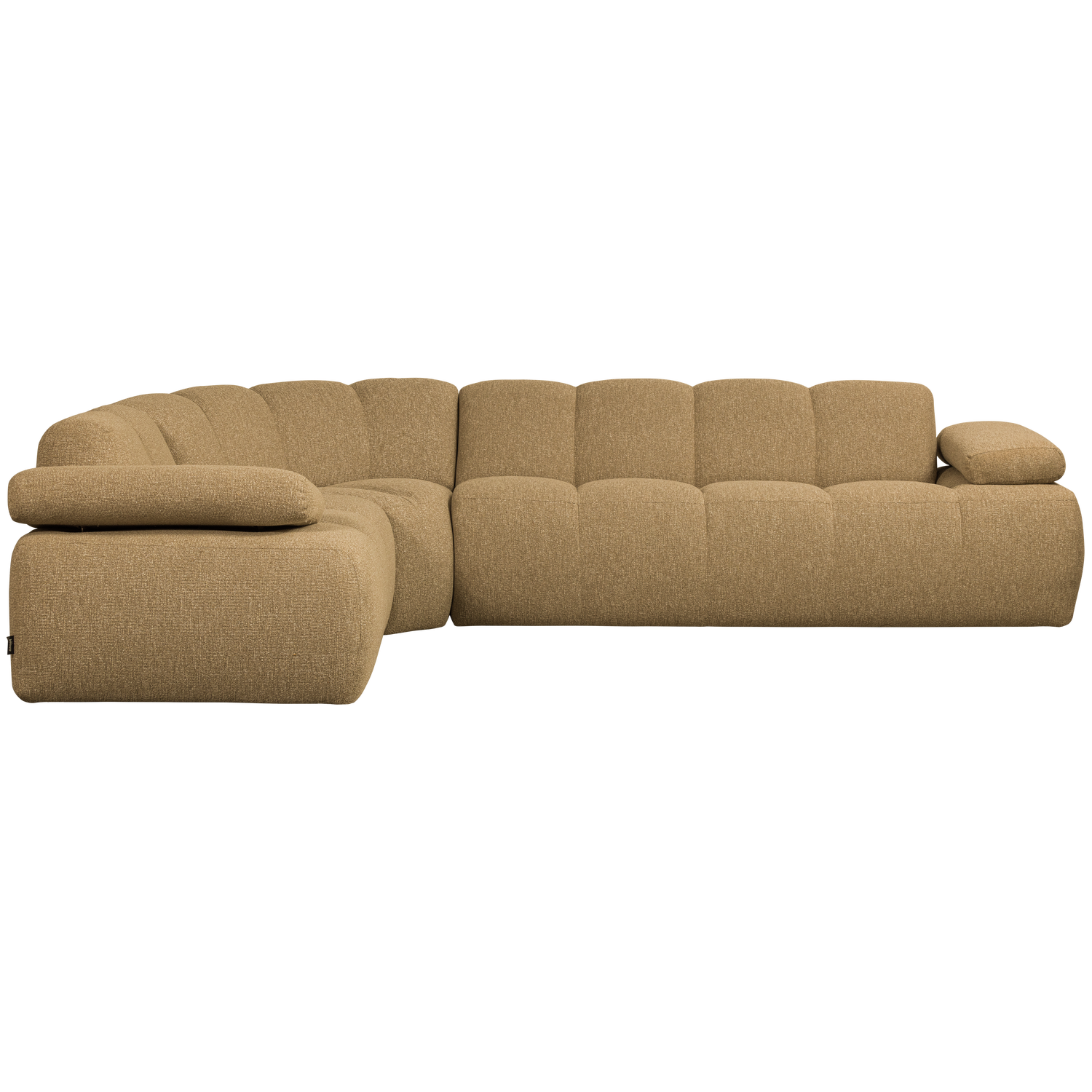 Left-facing modular sofa for 6 people MOJO honey mélange boucle