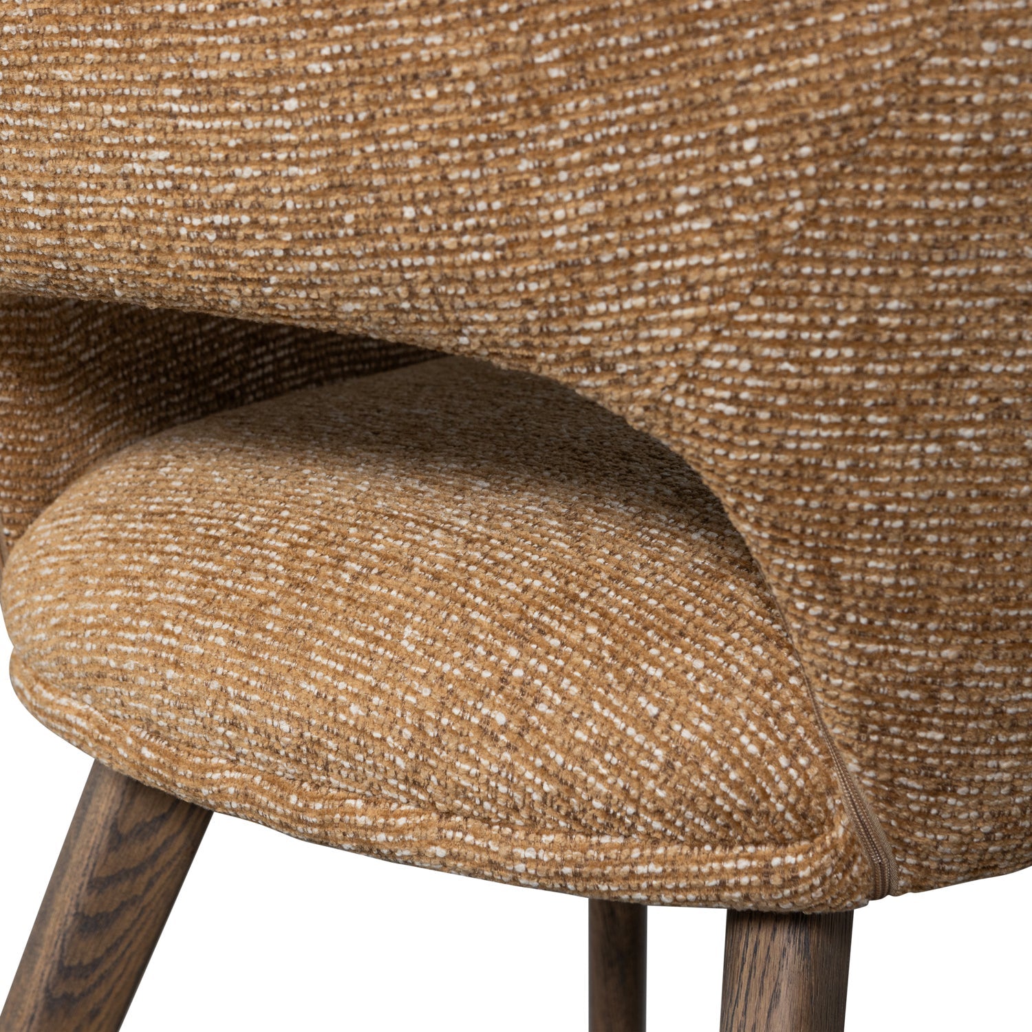 Stuhl MURAT braun mit dunkelbraunem Eichenfuß