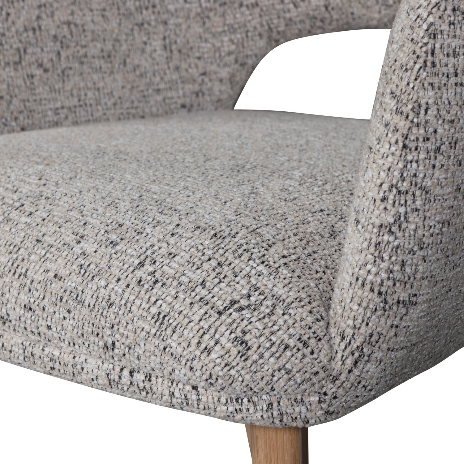 MURAT chair in gray-beige with an oak base