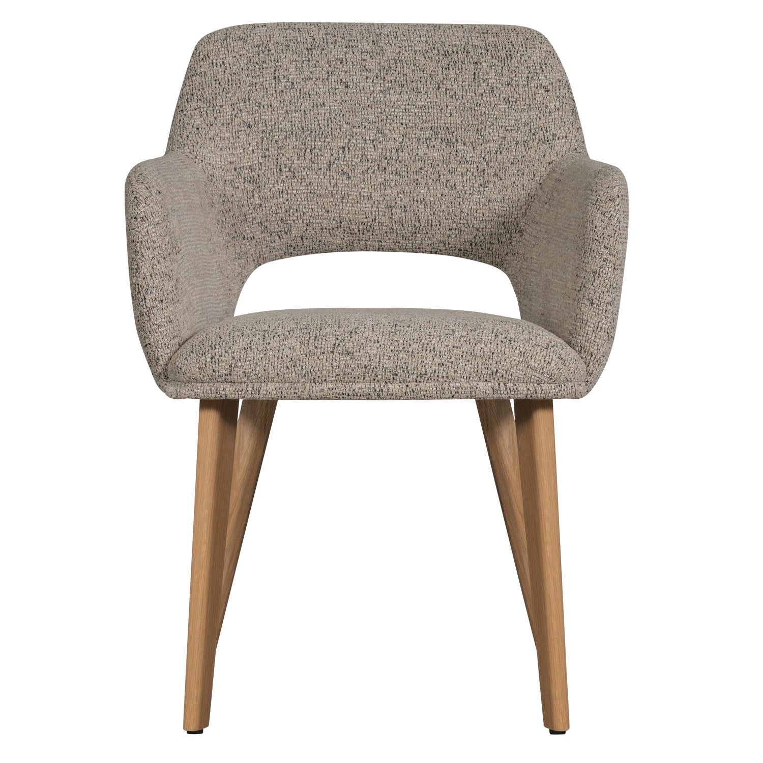 MURAT chair in gray-beige with an oak base